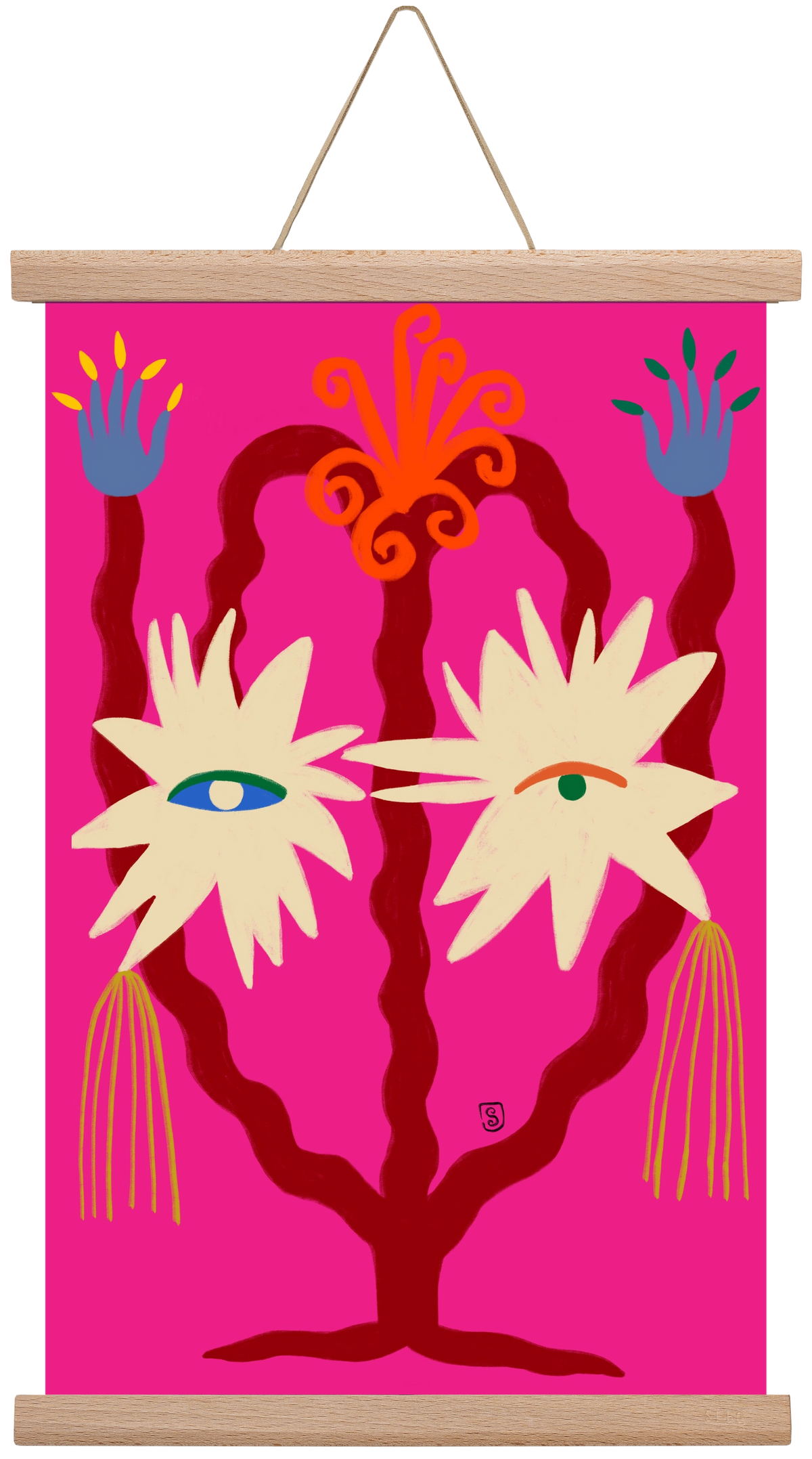 LOOKING FORWARD, 30x45 cm (30x45 cm), Tölgy akasztó