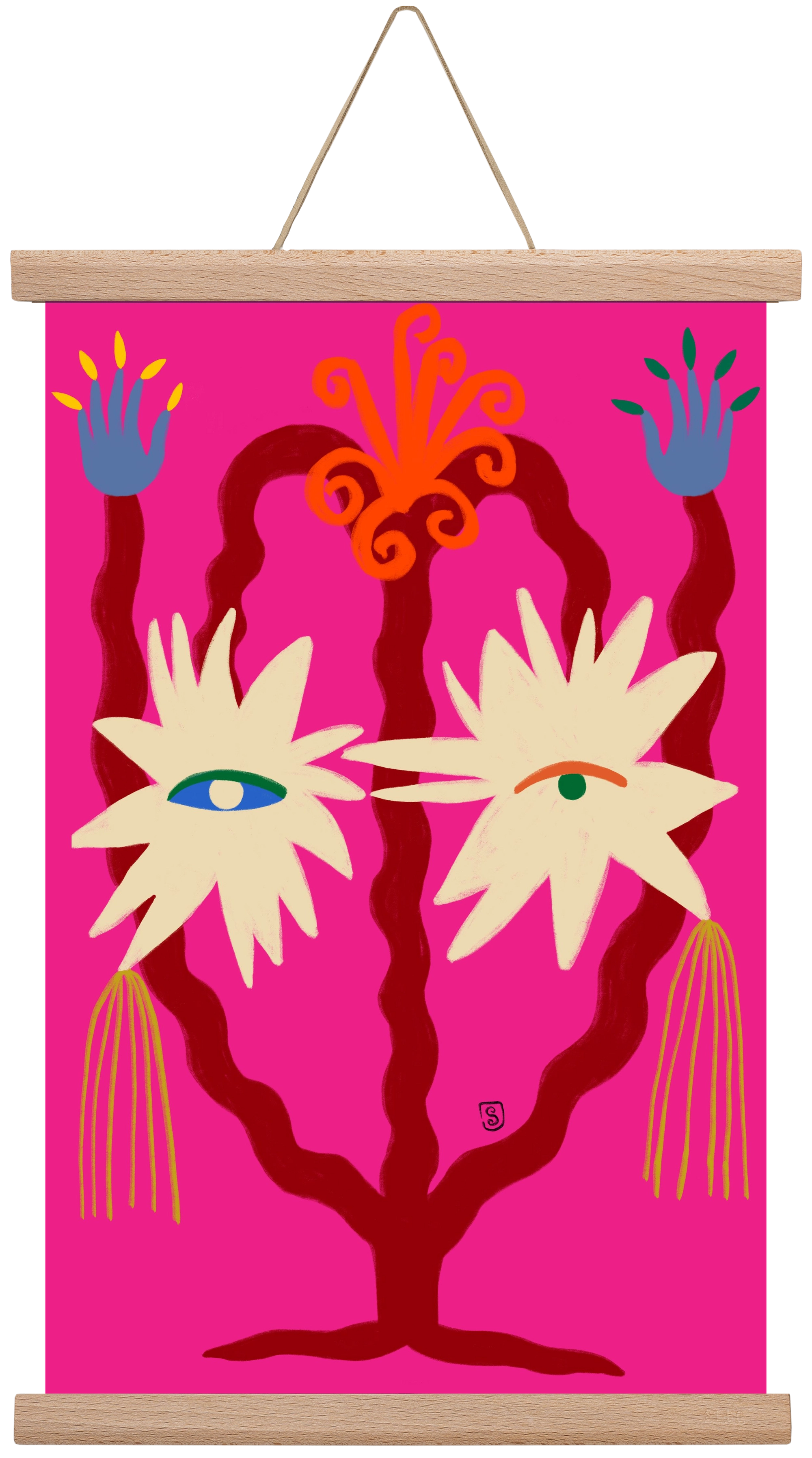 LOOKING FORWARD, 30x45 cm (30x45 cm), Tölgy akasztó