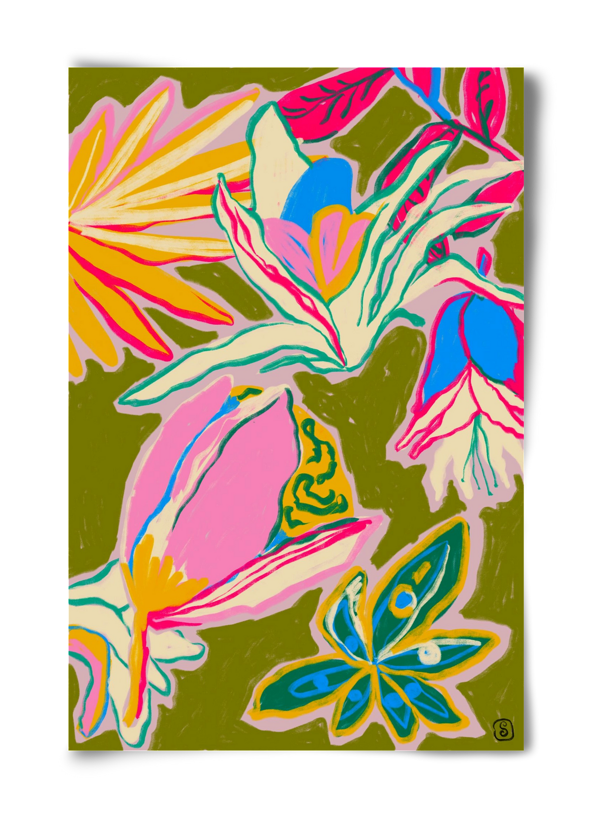 TROPICAL GARDEN, 40x60 cm, Keret nélkül