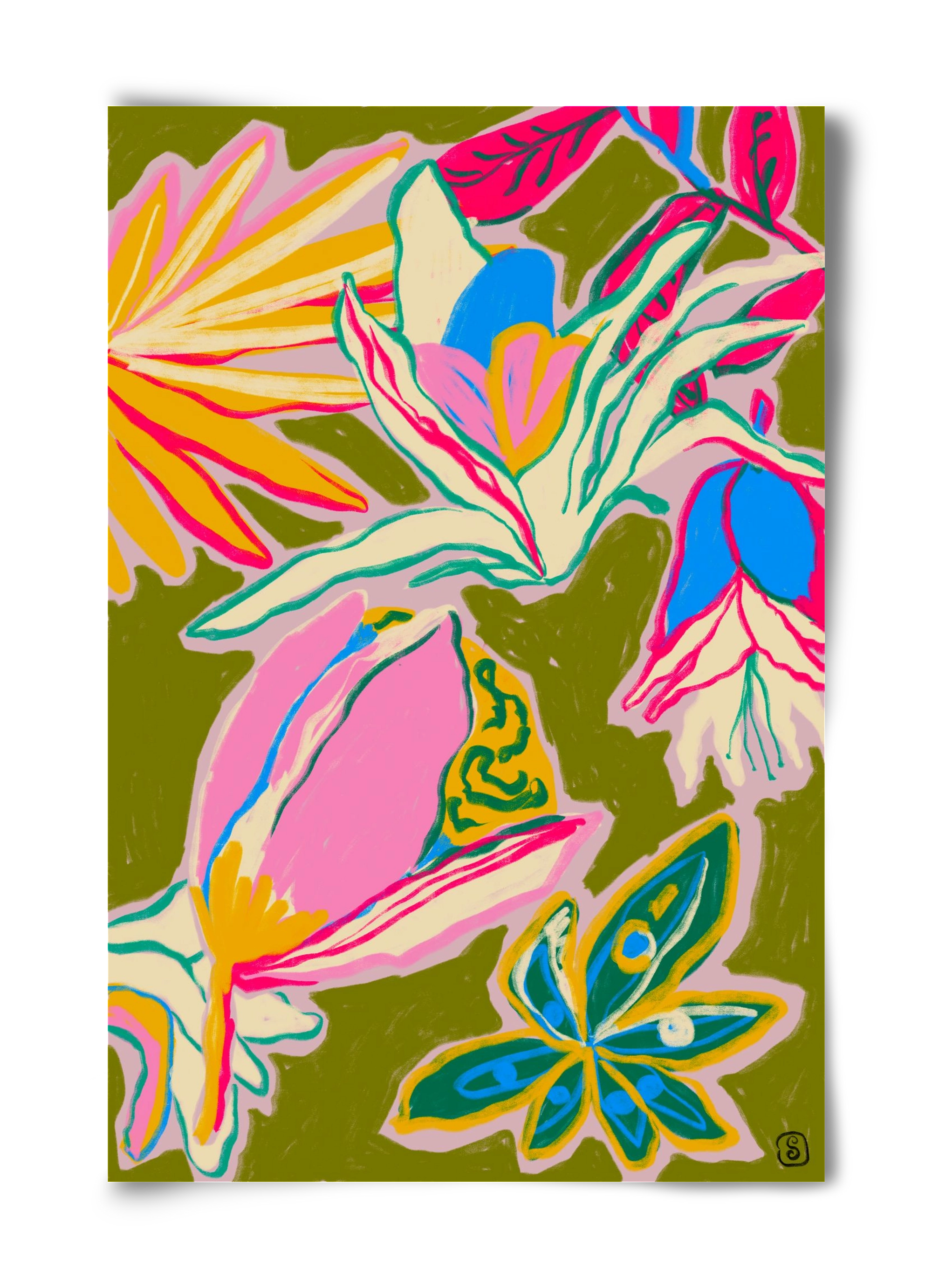 TROPICAL GARDEN, 40x60 cm, Keret nélkül