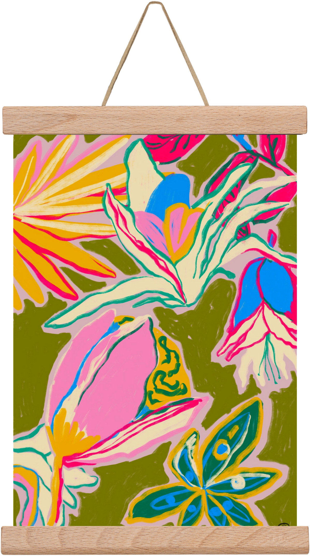 TROPICAL GARDEN, 20x30 cm (20x30 cm), Tölgy akasztó
