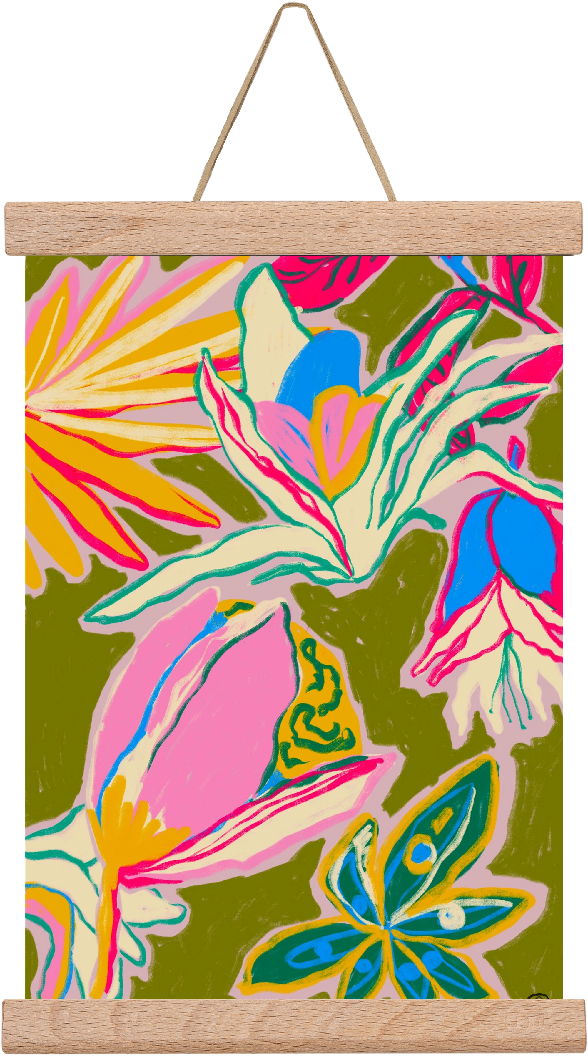 TROPICAL GARDEN, 20x30 cm (20x30 cm), Tölgy akasztó