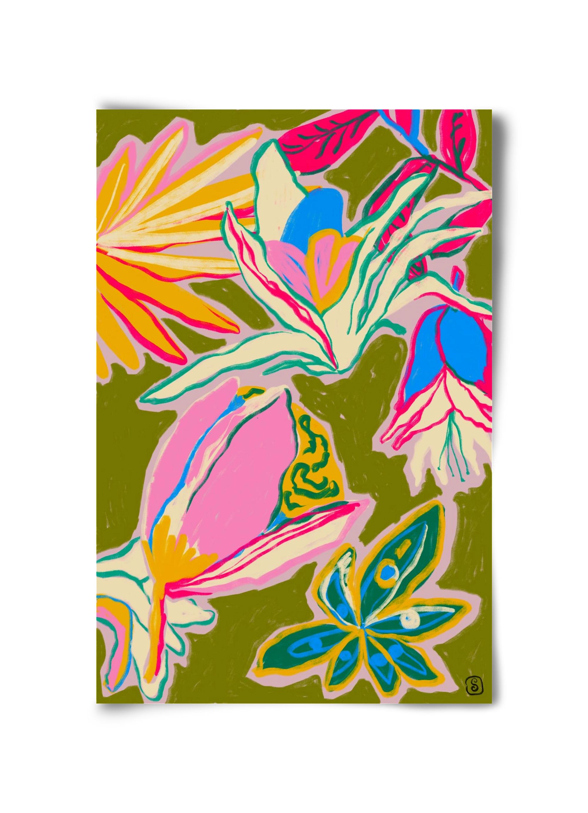 TROPICAL GARDEN, 30x45 cm, Keret nélkül