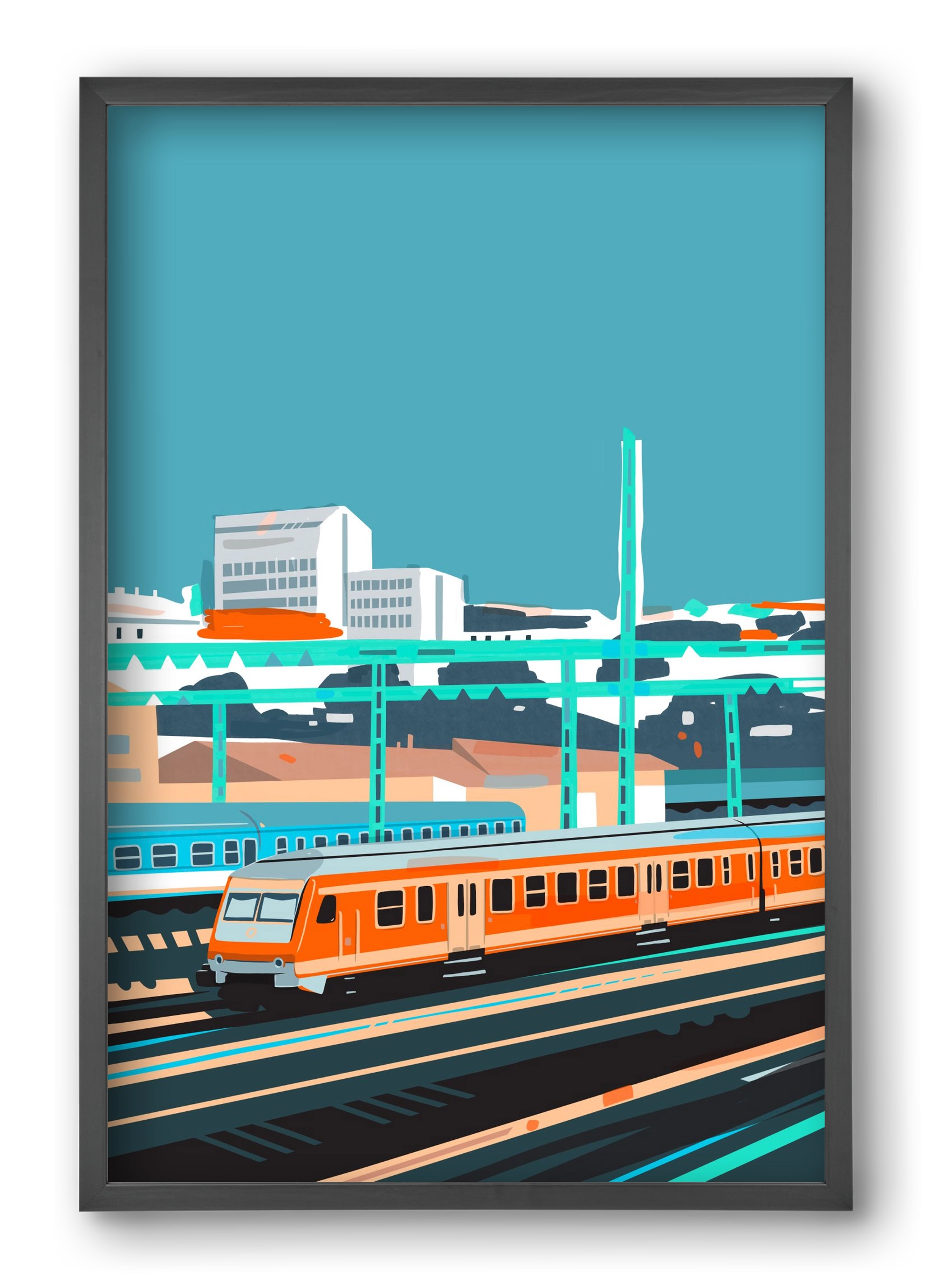 Naphegy, 40x60 cm (40x60 cm), Fekete keret