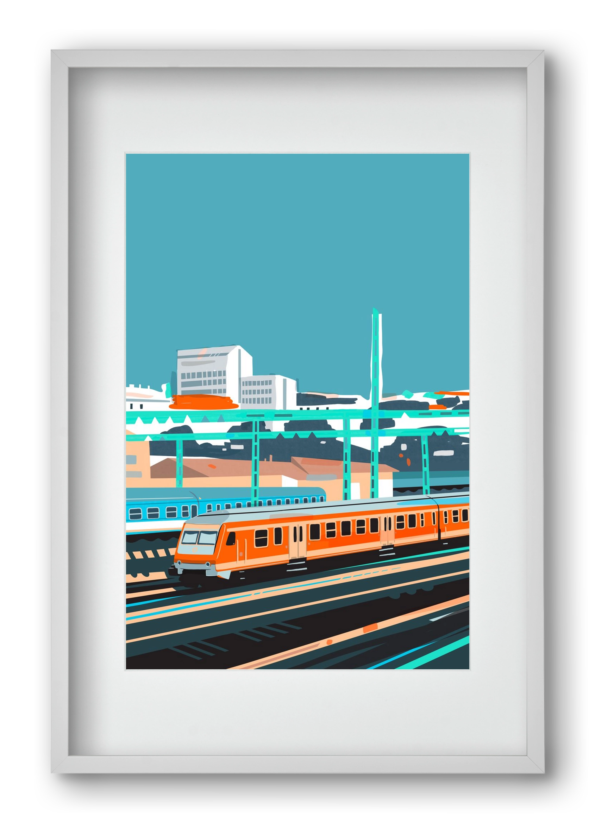 Naphegy, 40x60 cm (30x45 cm), Fehér keret, paszpartuval