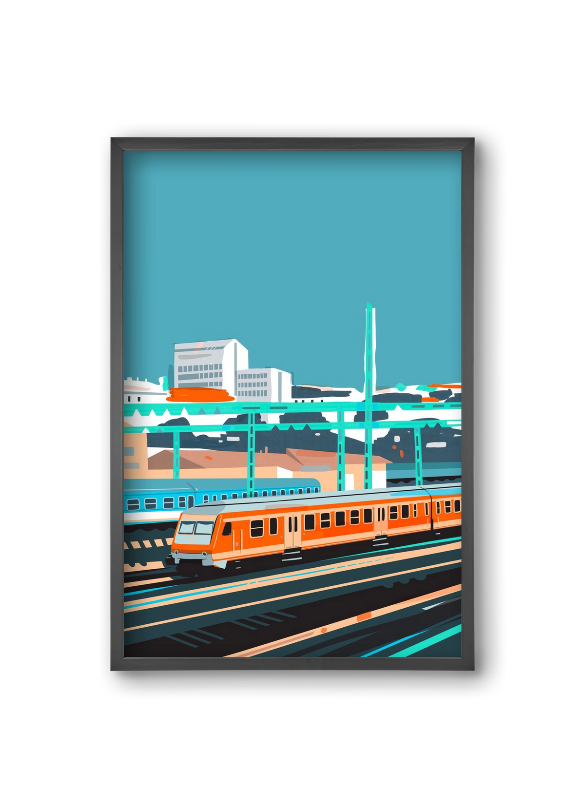 Naphegy, 20x30 cm (20x30 cm), Fekete keret