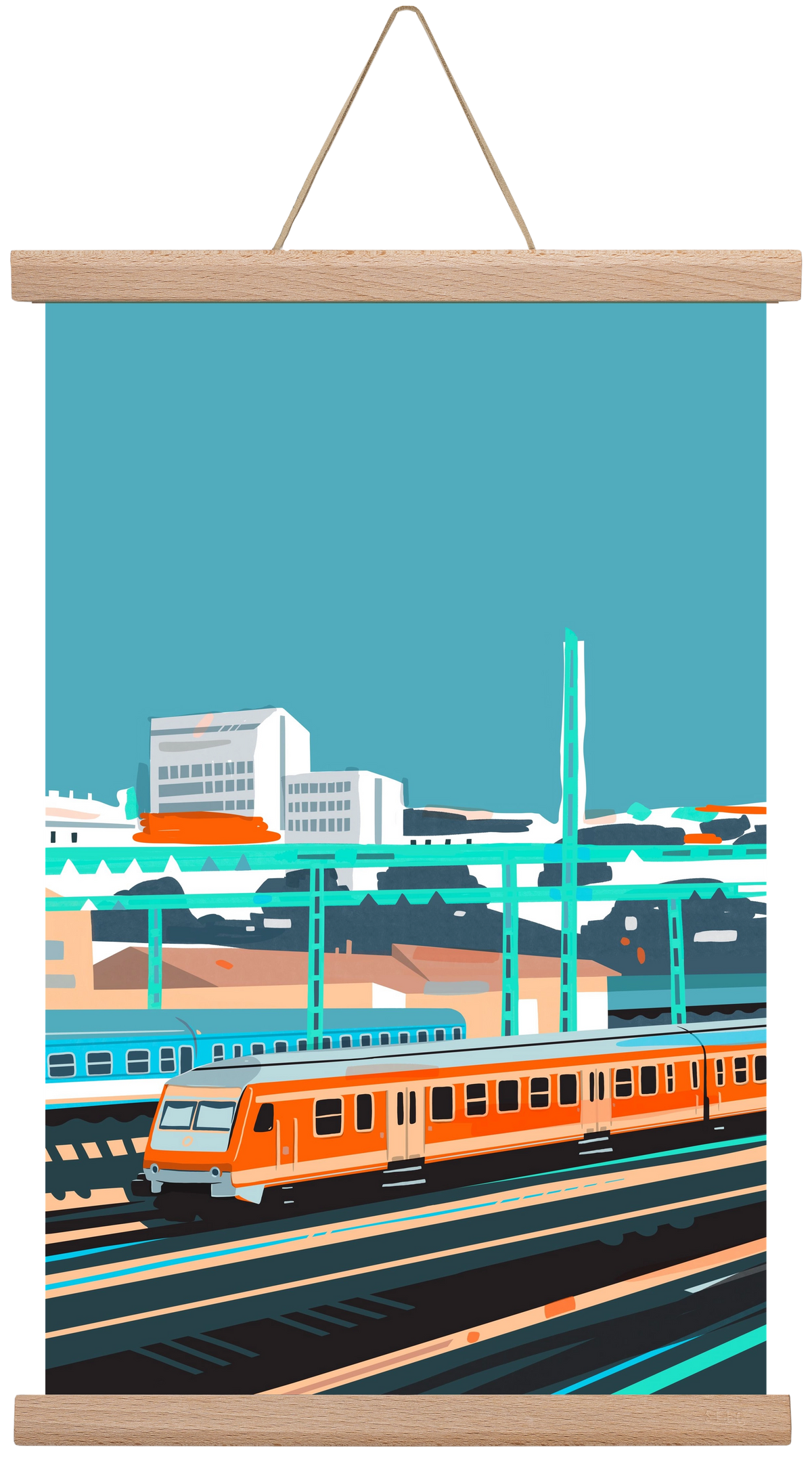 Naphegy, 30x45 cm (30x45 cm), Tölgy akasztó