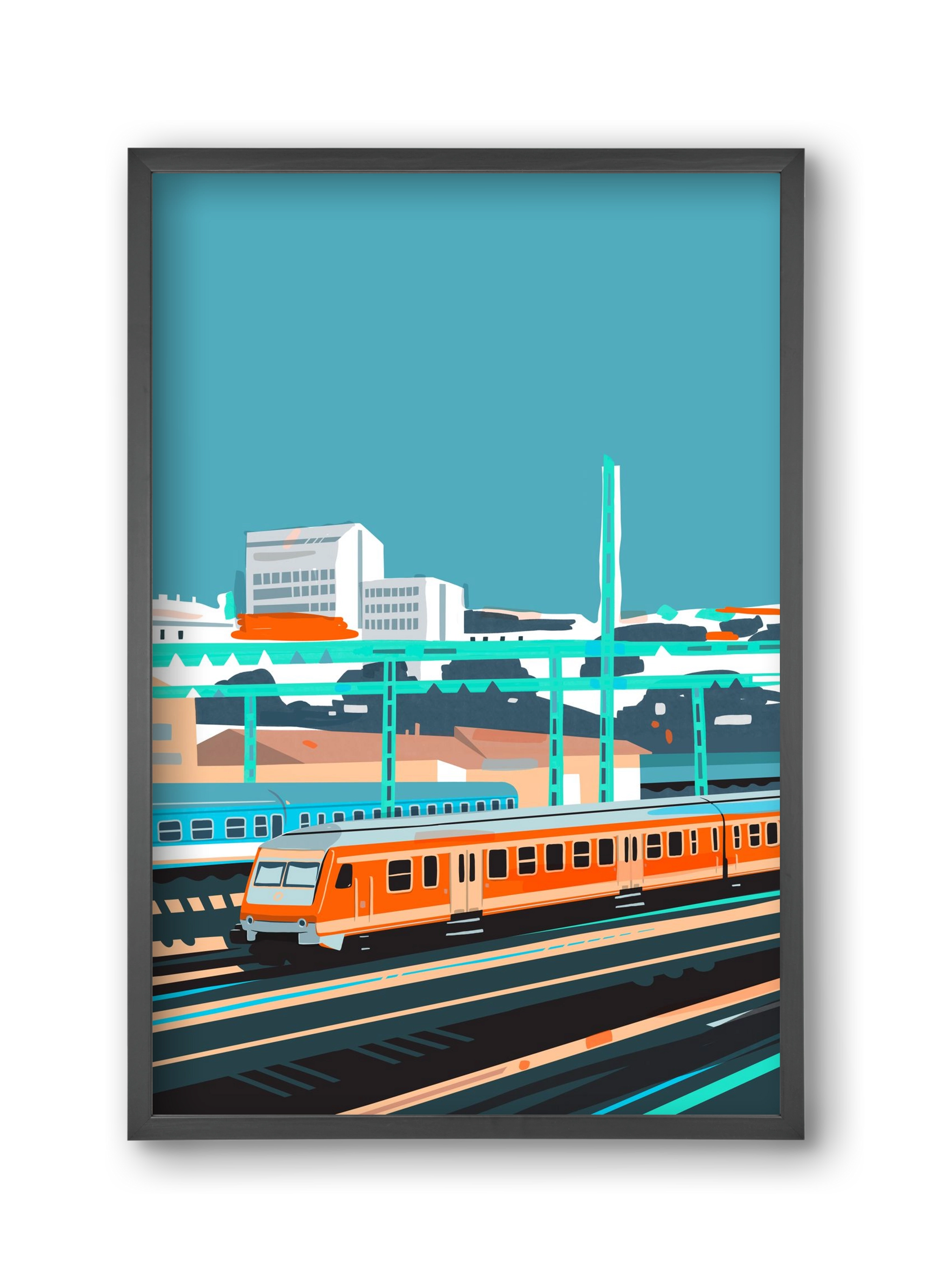 Naphegy, 30x45 cm (30x45 cm), Fekete keret