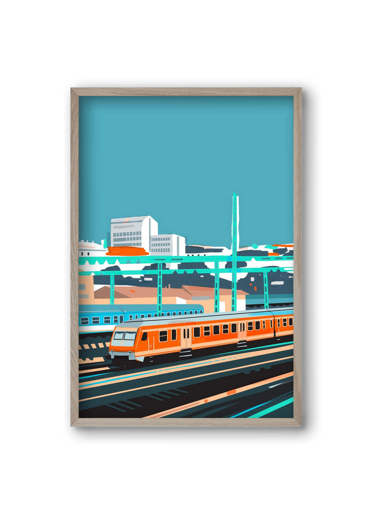 Naphegy, 20x30 cm (20x30 cm), Tölgy keret