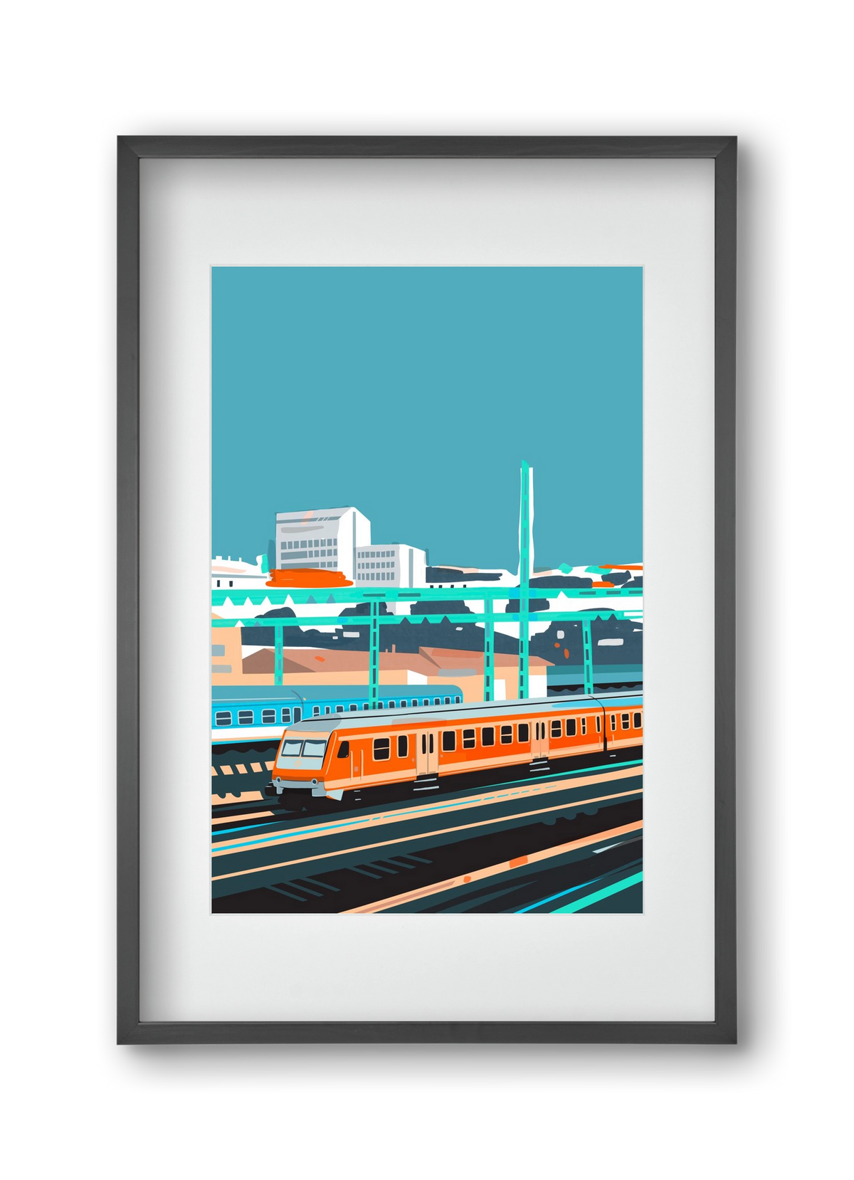 Naphegy, 30x45 cm (20x30 cm), Fekete keret, paszpartuval