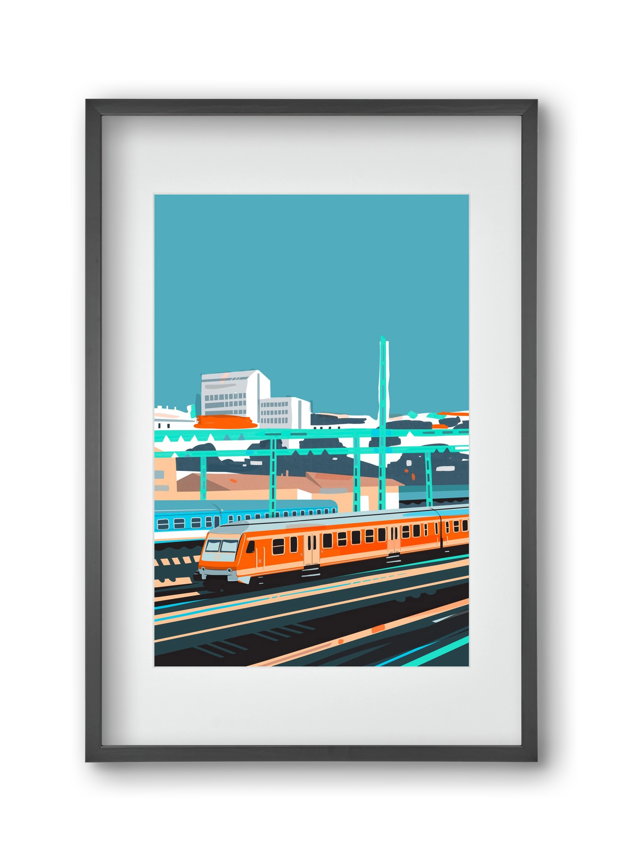 Naphegy, 30x45 cm (20x30 cm), Fekete keret, paszpartuval