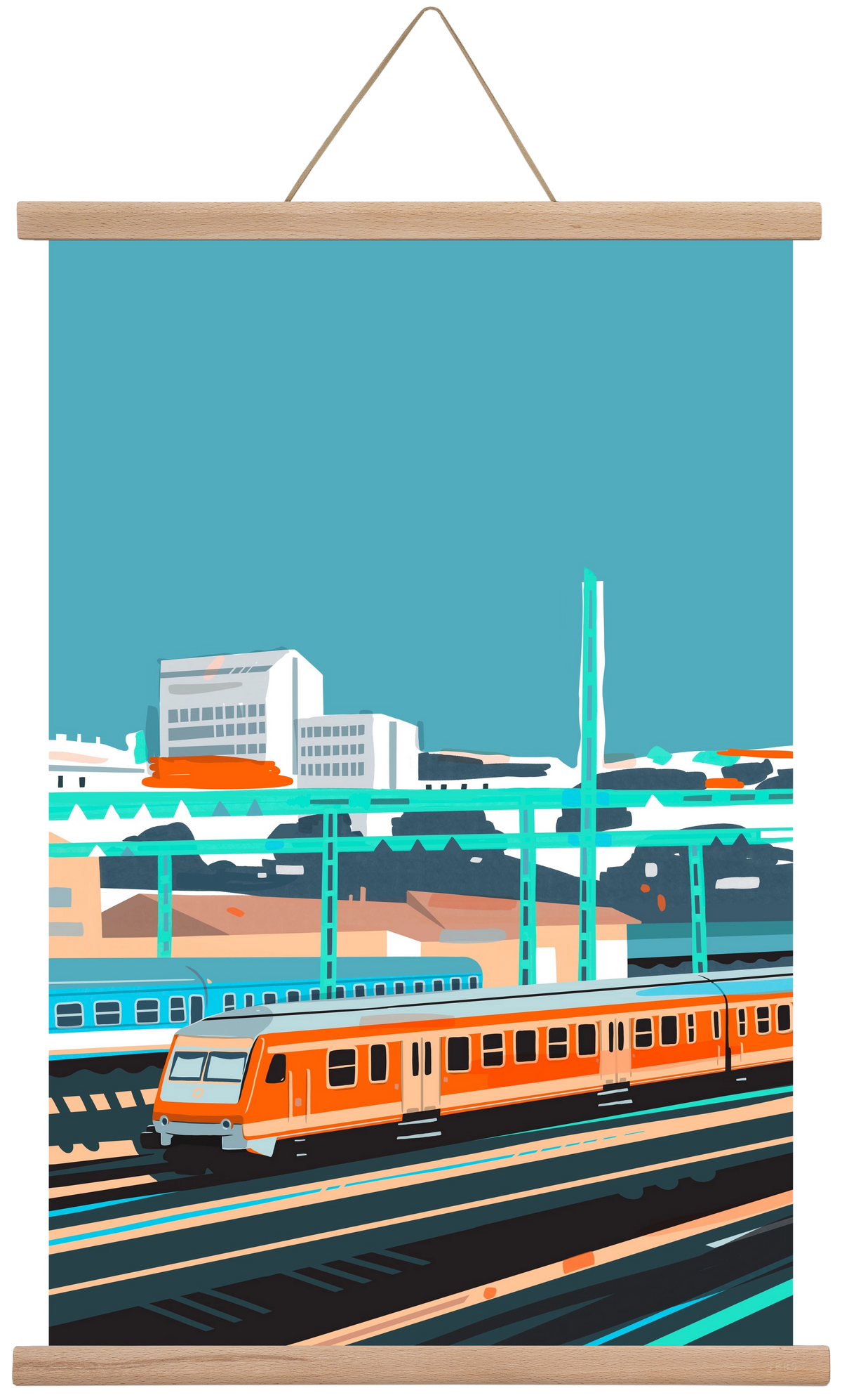 Naphegy, 40x60 cm (40x60 cm), Tölgy akasztó