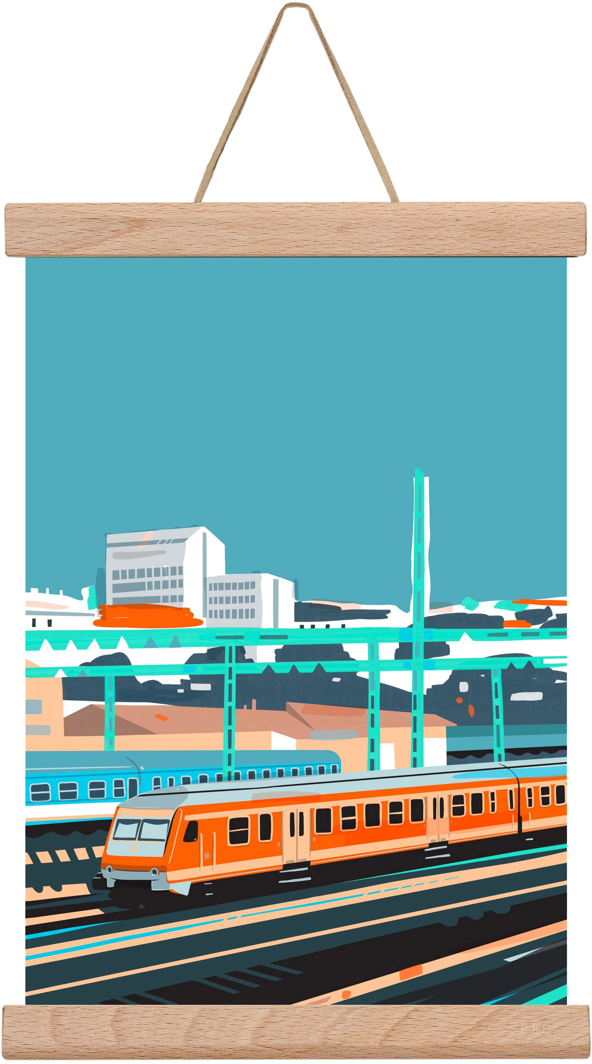 Naphegy, 20x30 cm (20x30 cm), Tölgy akasztó