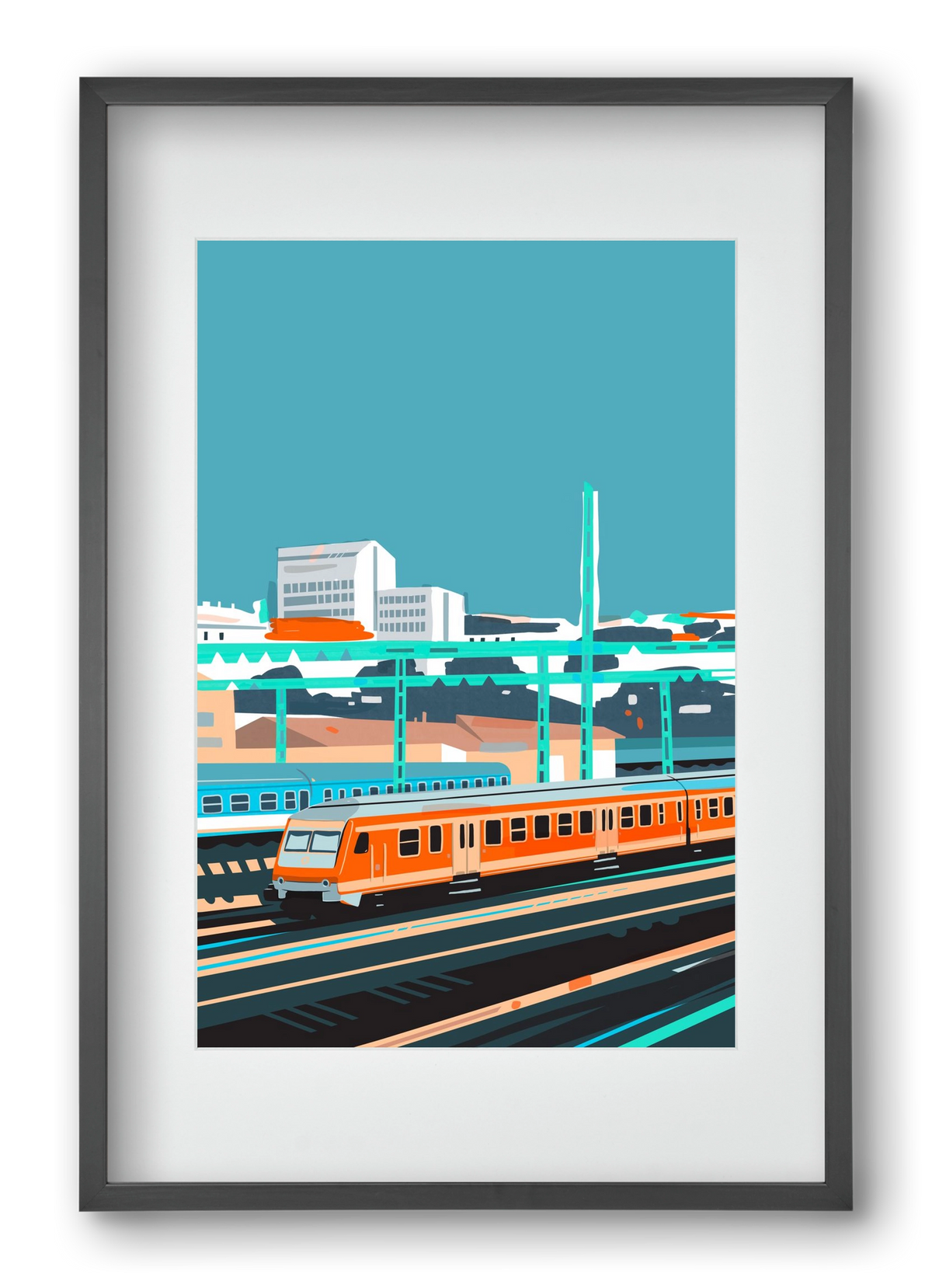 Naphegy, 40x60 cm (30x45 cm), Fekete keret, paszpartuval