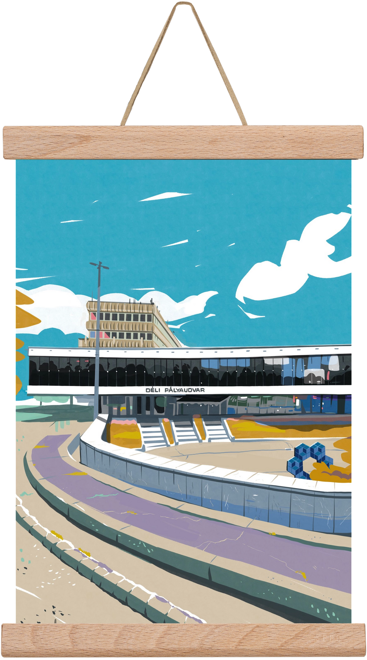 Déli Pályaudvar, 20x30 cm (20x30 cm), Tölgy akasztó