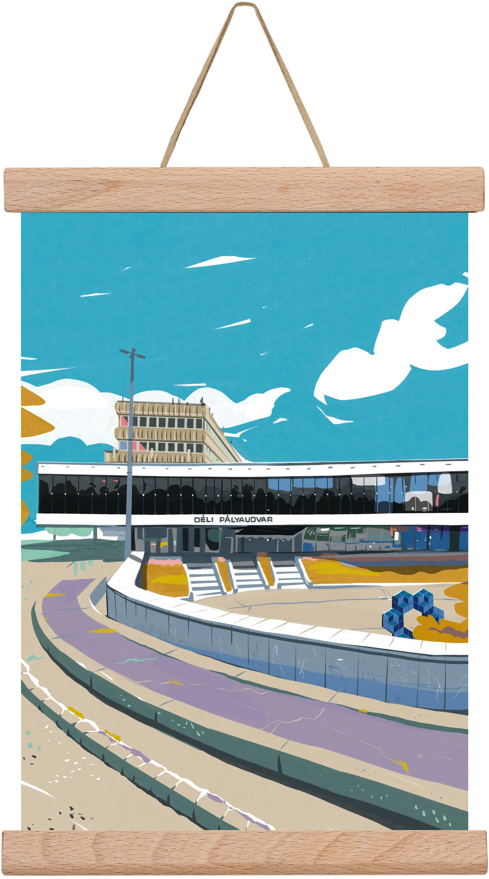 Déli Pályaudvar, 20x30 cm (20x30 cm), Tölgy akasztó