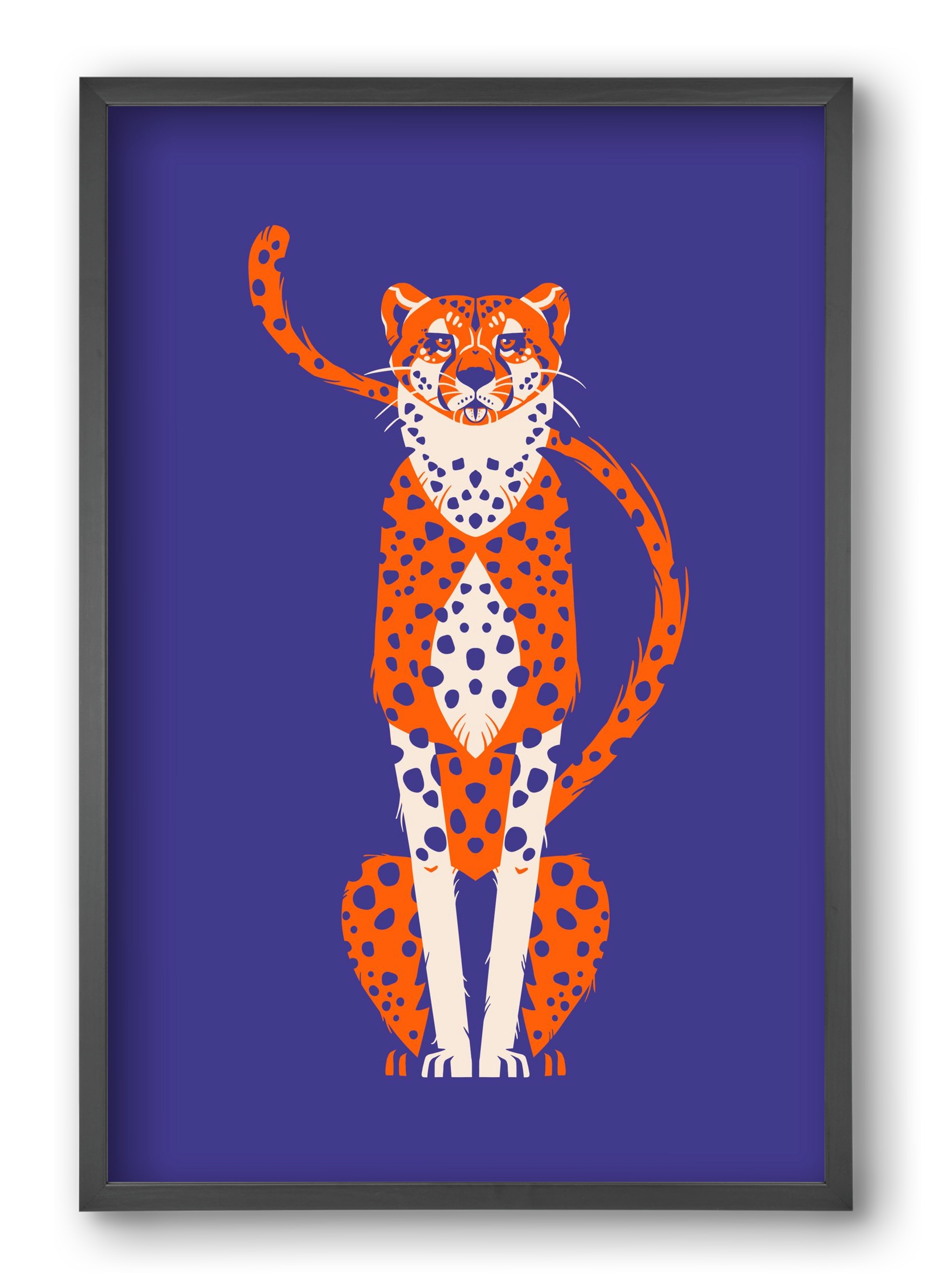 Gepárd, 40x60 cm (40x60 cm), Fekete keret