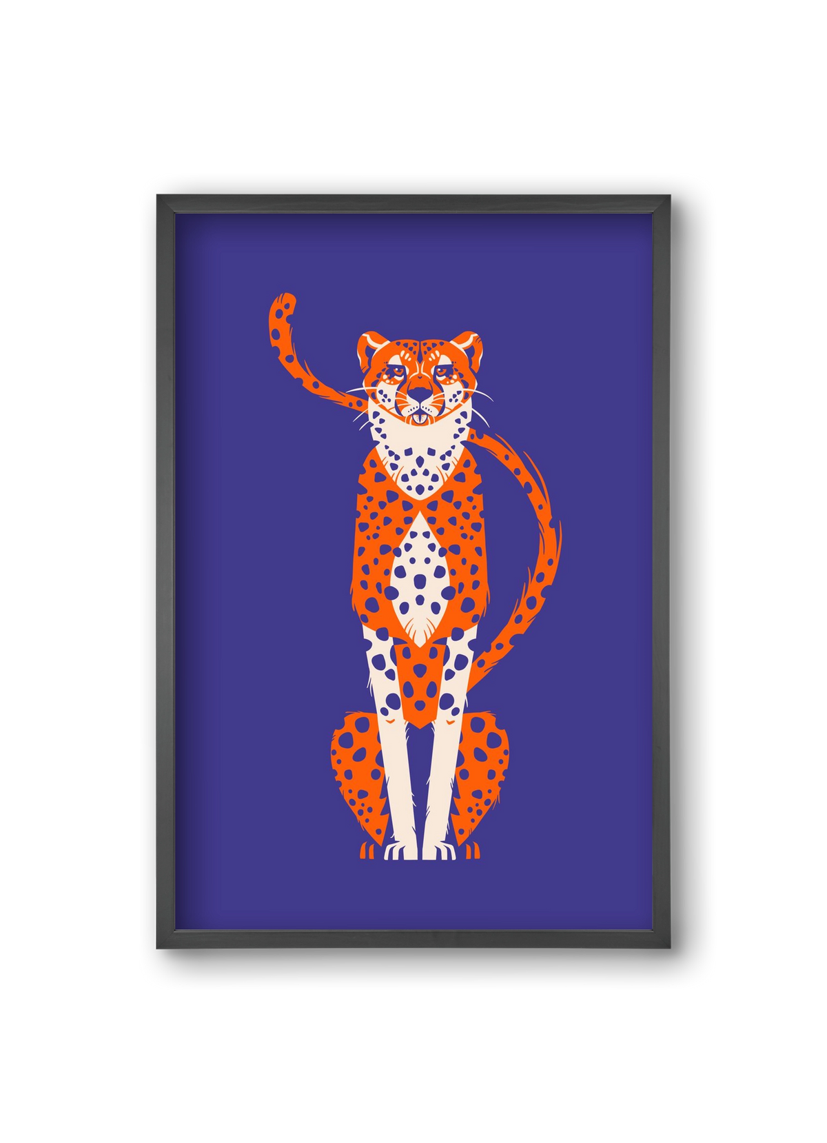 Gepárd, 20x30 cm (20x30 cm), Fekete keret