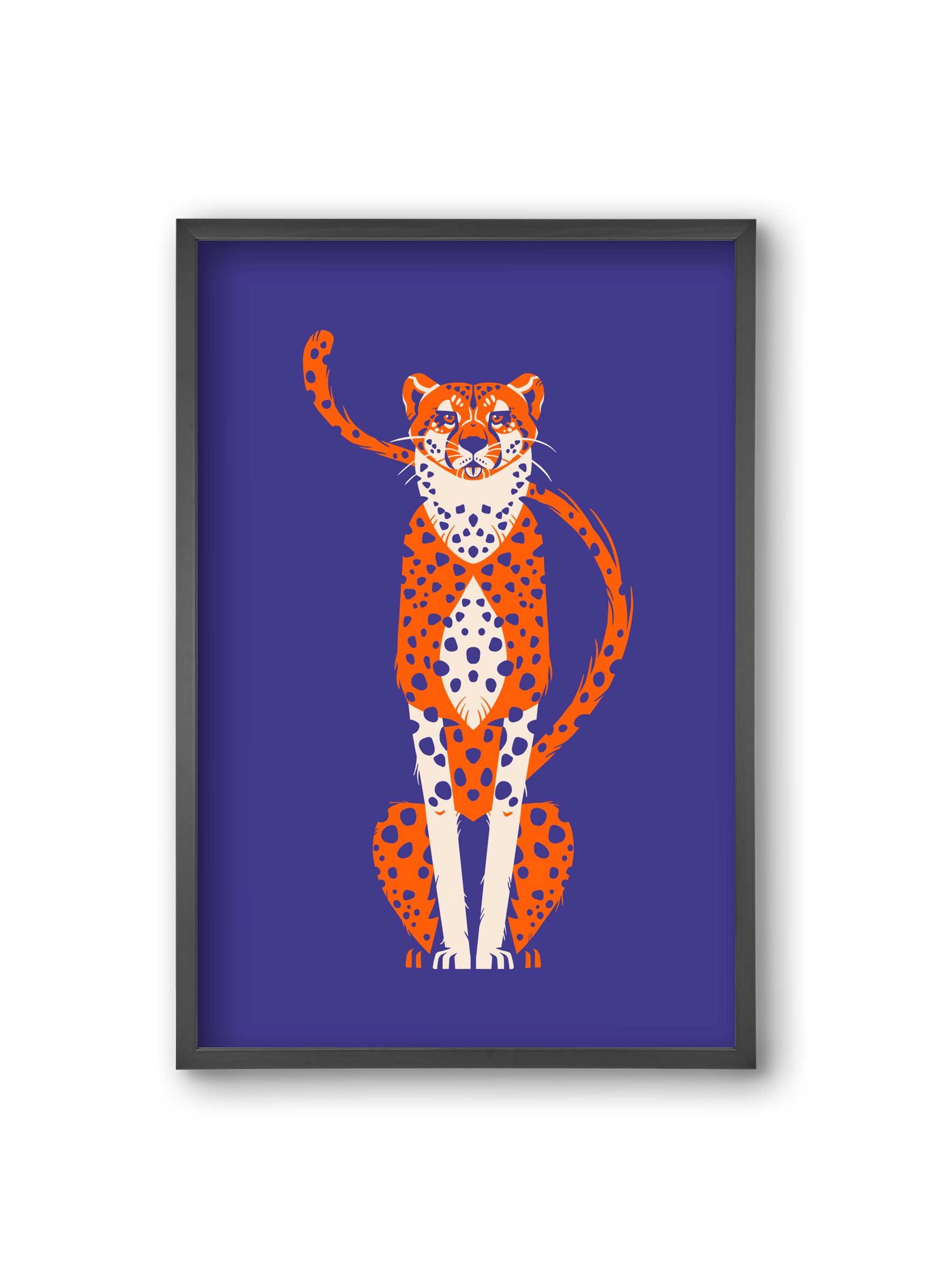 Gepárd, 20x30 cm (20x30 cm), Fekete keret