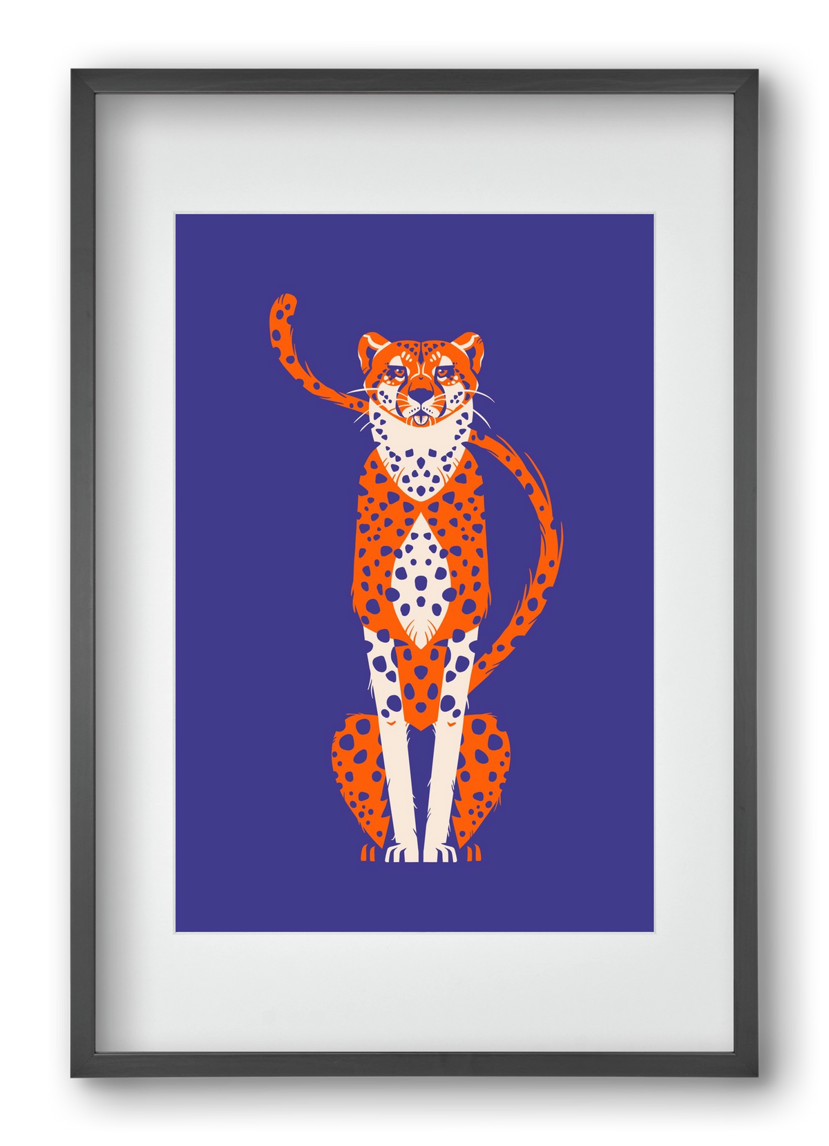 Gepárd, 40x60 cm (30x45 cm), Fekete keret, paszpartuval