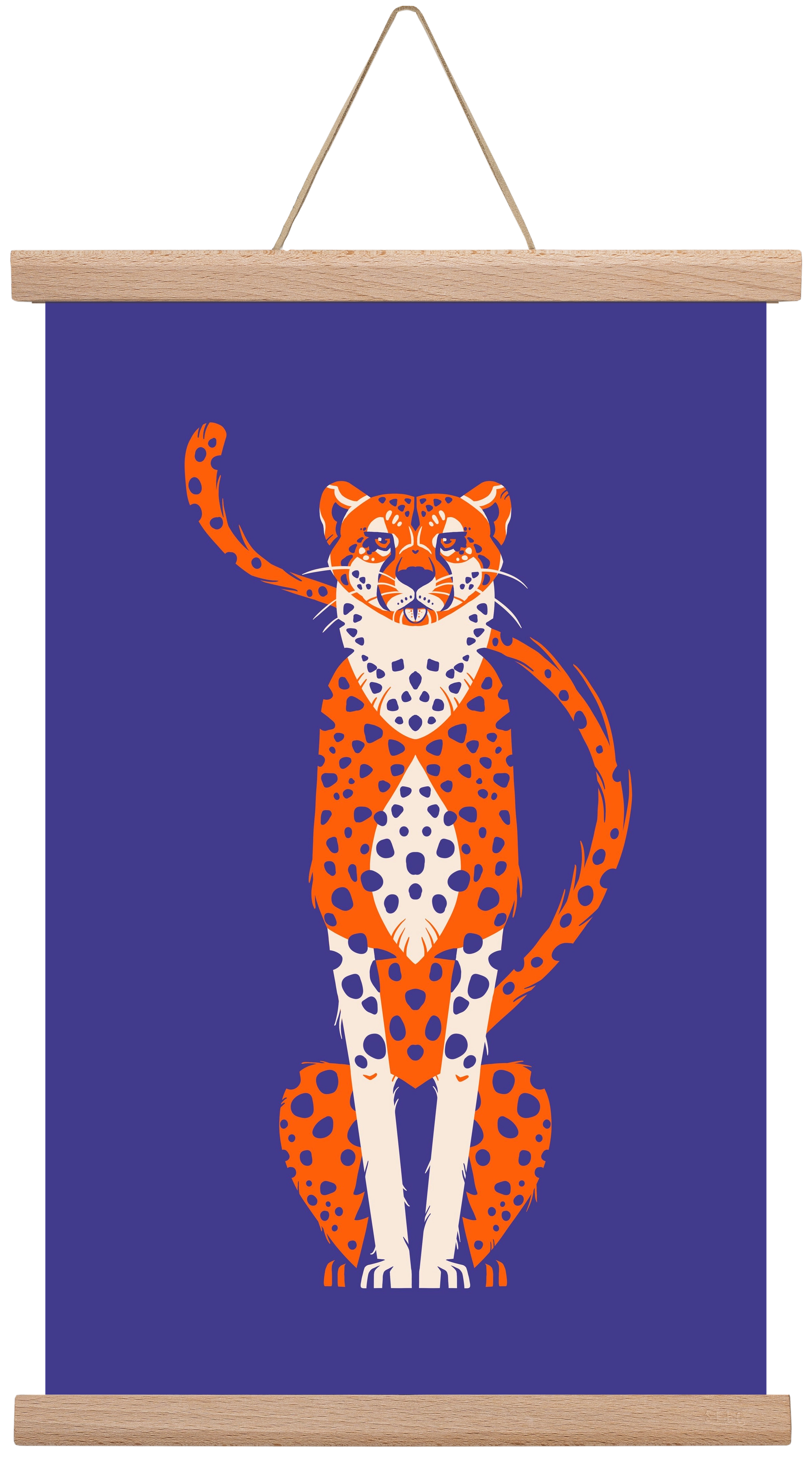 Gepárd, 30x45 cm (30x45 cm), Tölgy akasztó