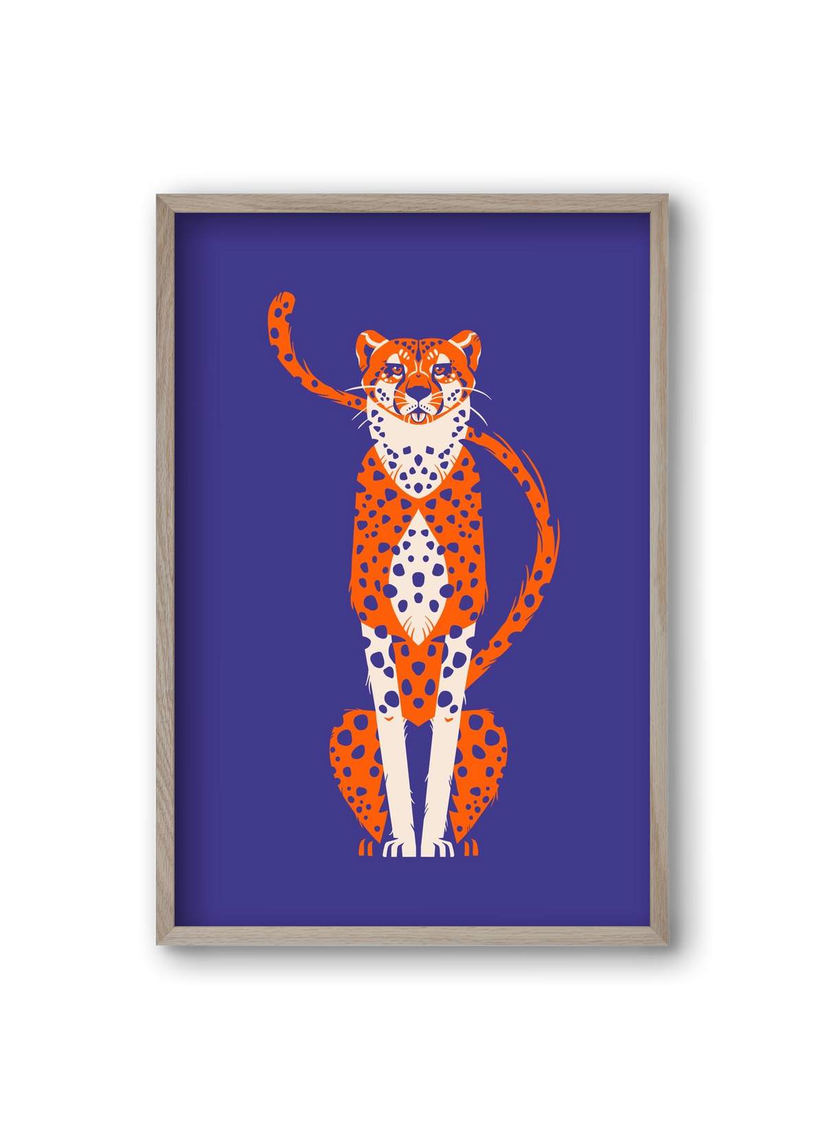 Gepárd, 20x30 cm (20x30 cm), Tölgy keret
