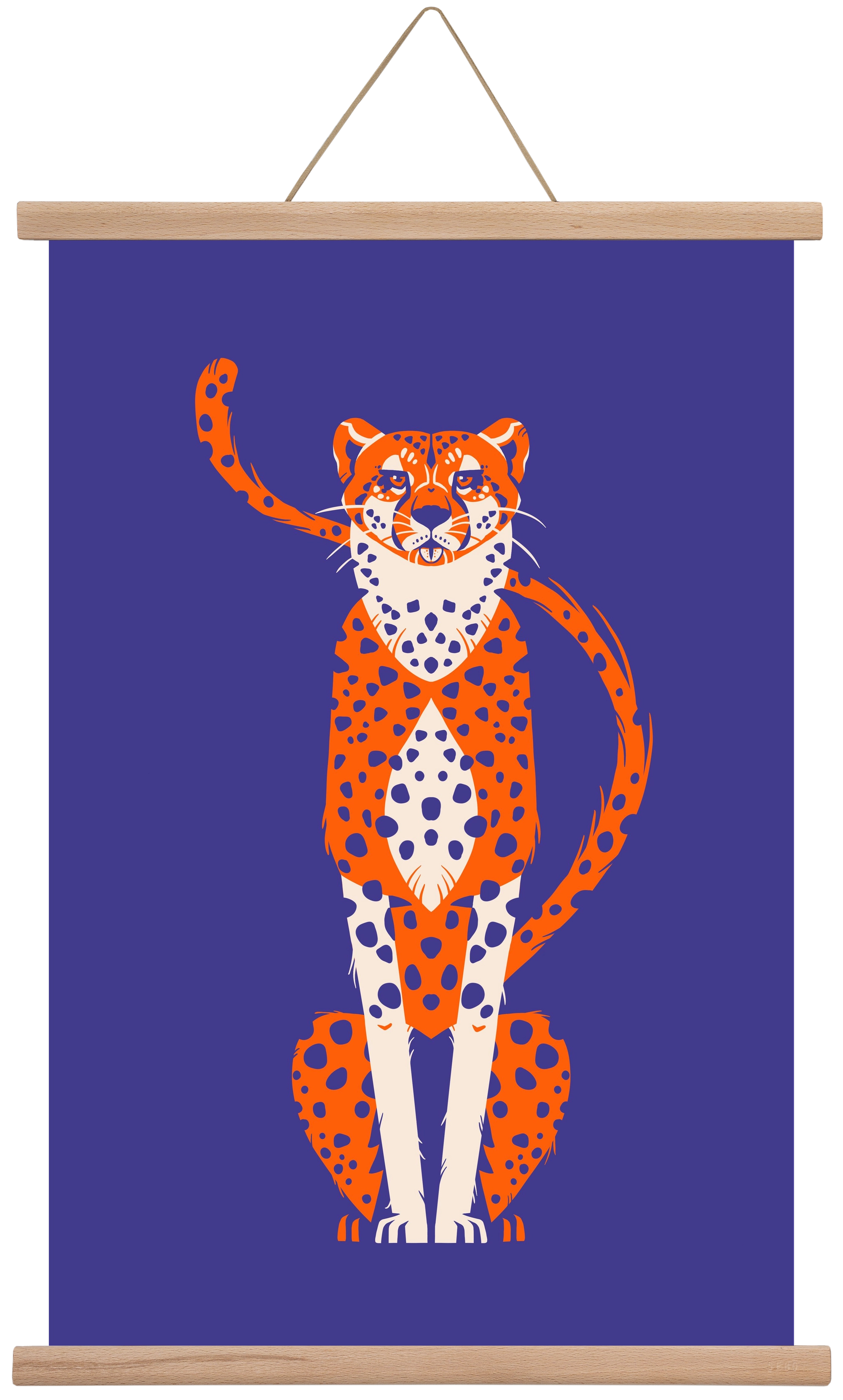 Gepárd, 40x60 cm (40x60 cm), Tölgy akasztó
