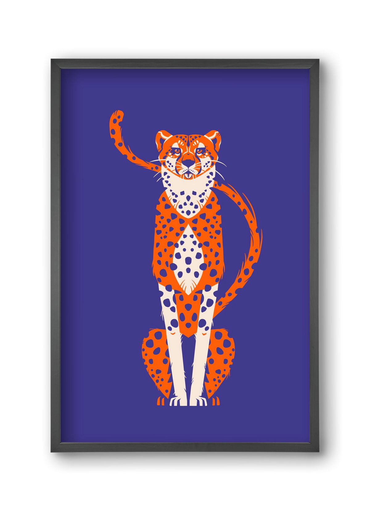 Gepárd, 30x45 cm (30x45 cm), Fekete keret