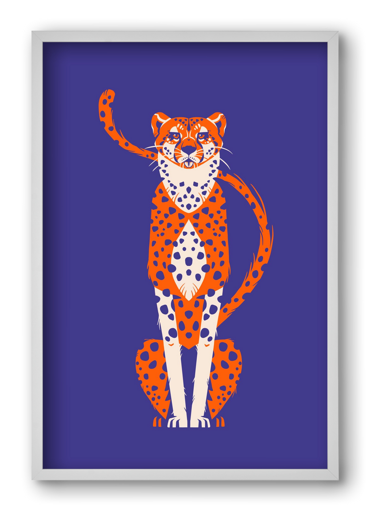 Gepárd, 40x60 cm (40x60 cm), Fehér keret