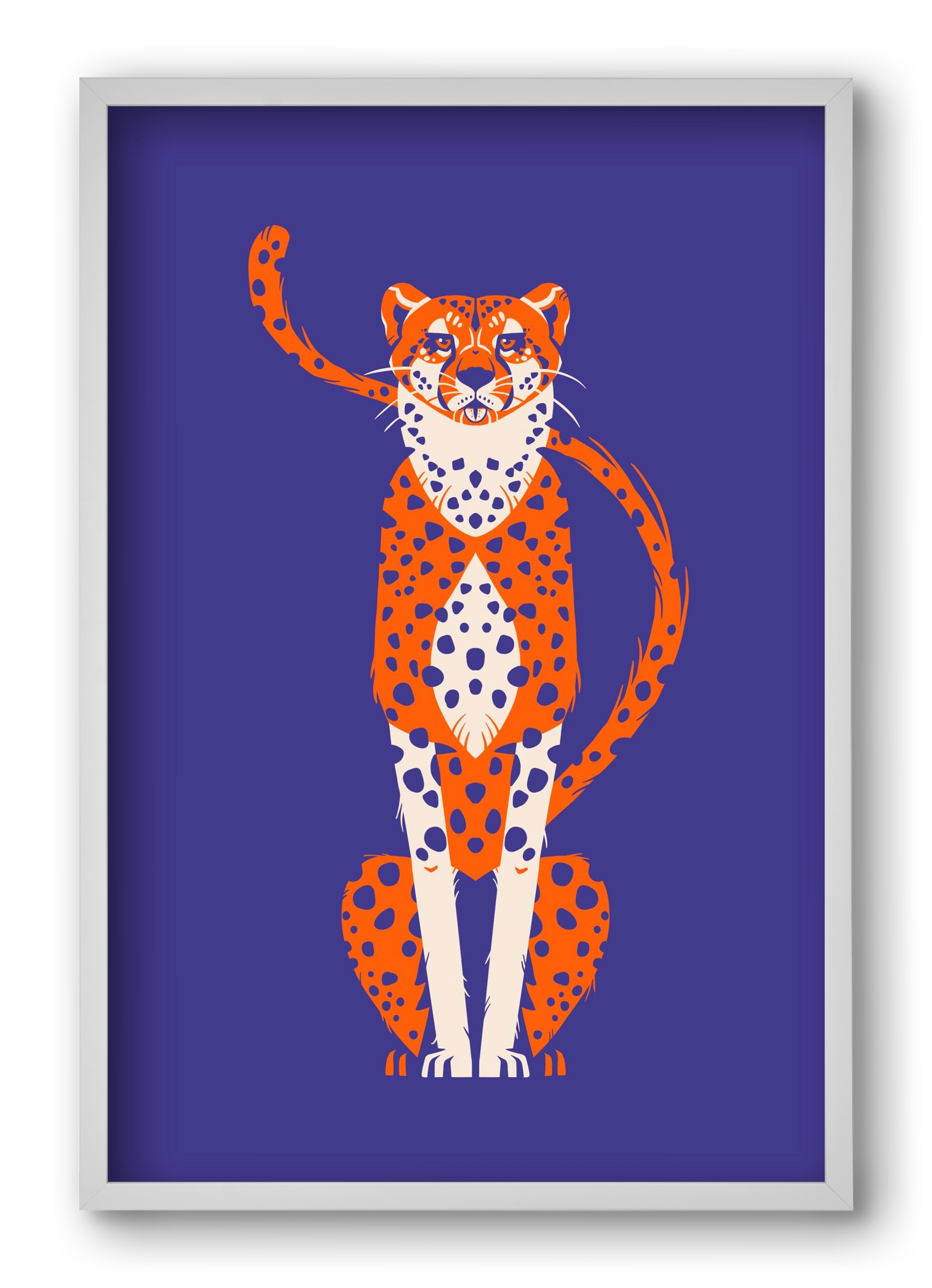 Gepárd, 40x60 cm (40x60 cm), Fehér keret