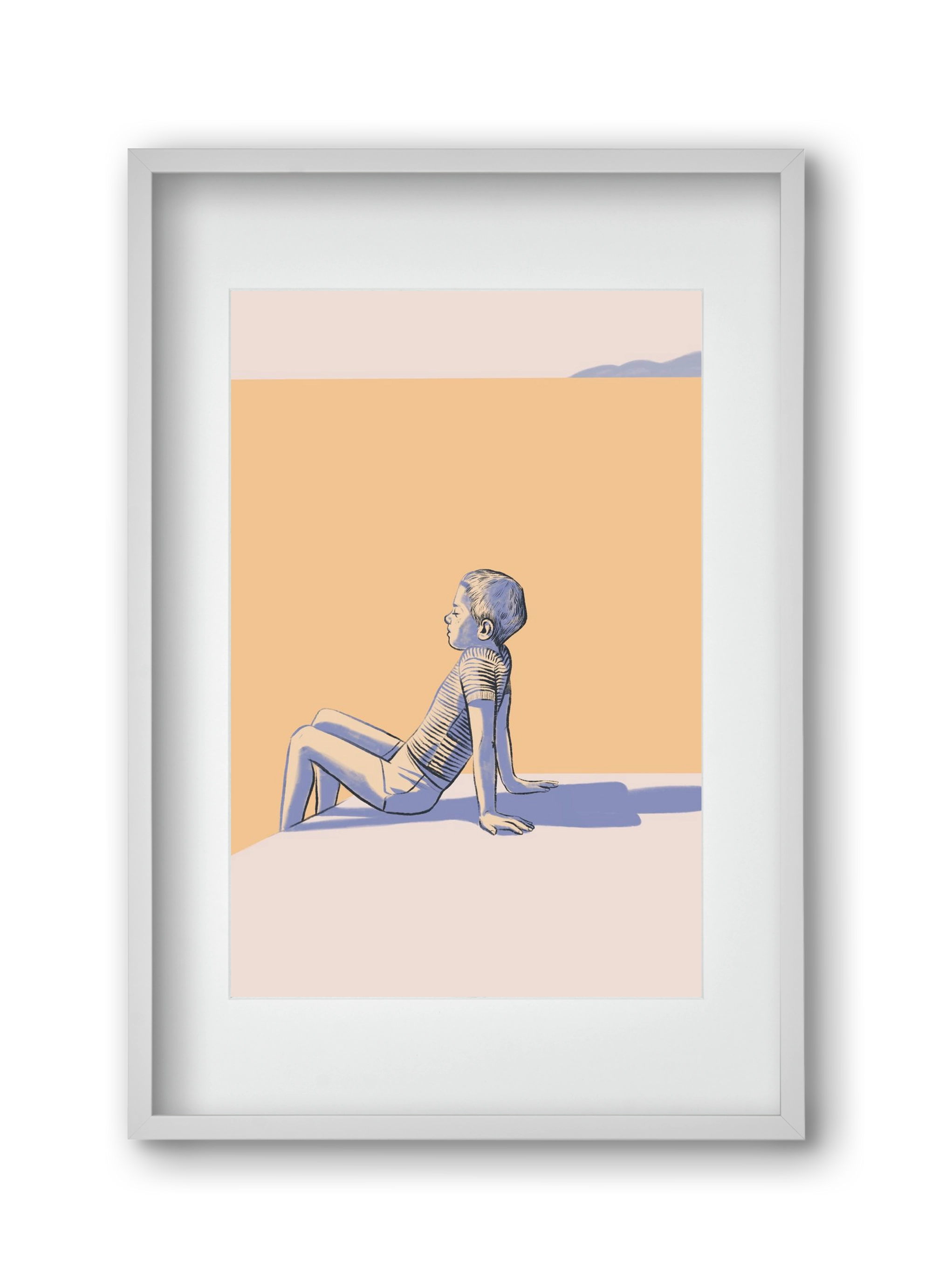 Nyugalom, 30x45 cm (20x30 cm), Fehér keret, paszpartuval