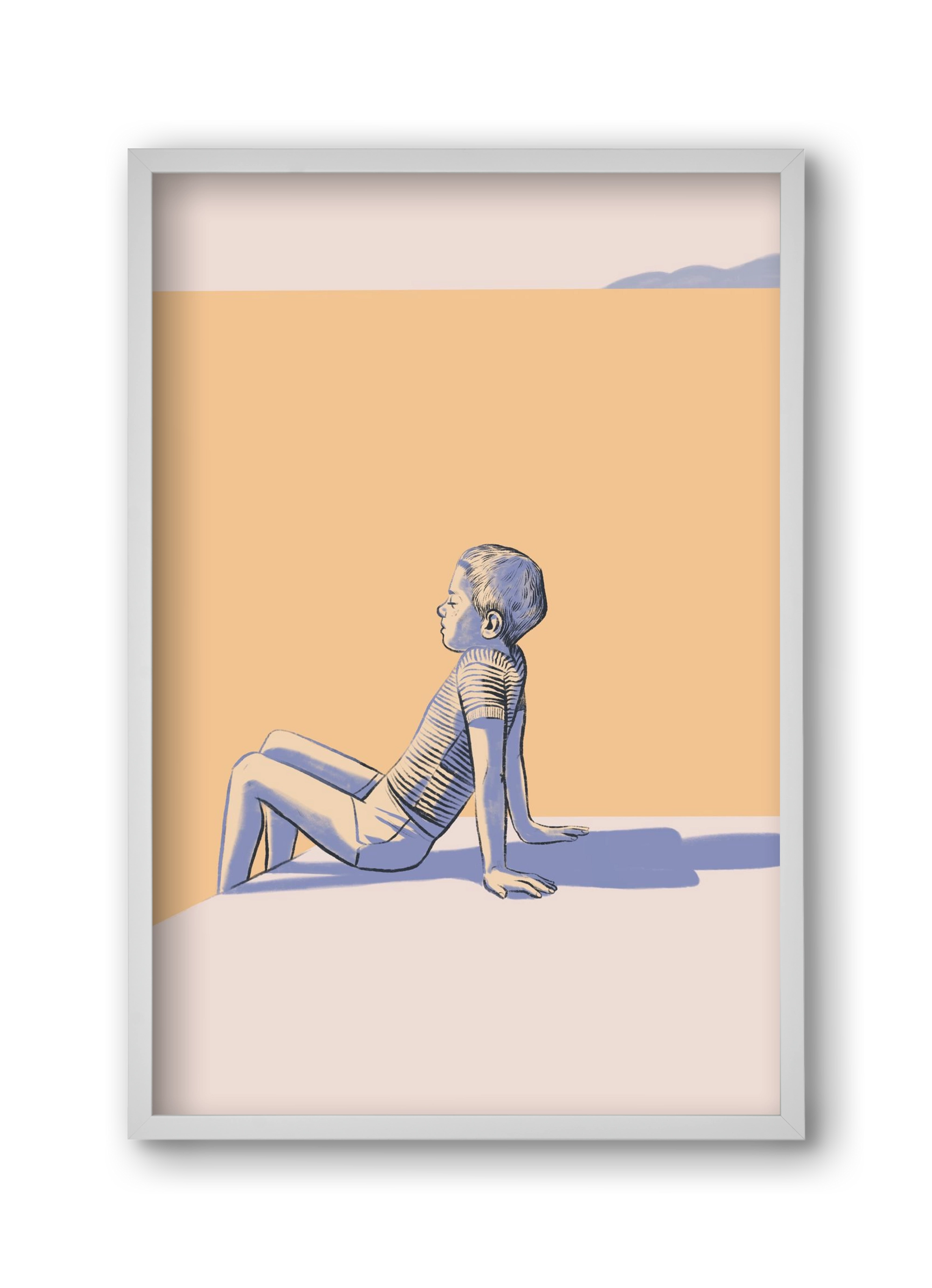 Nyugalom, 30x45 cm (30x45 cm), Fehér keret