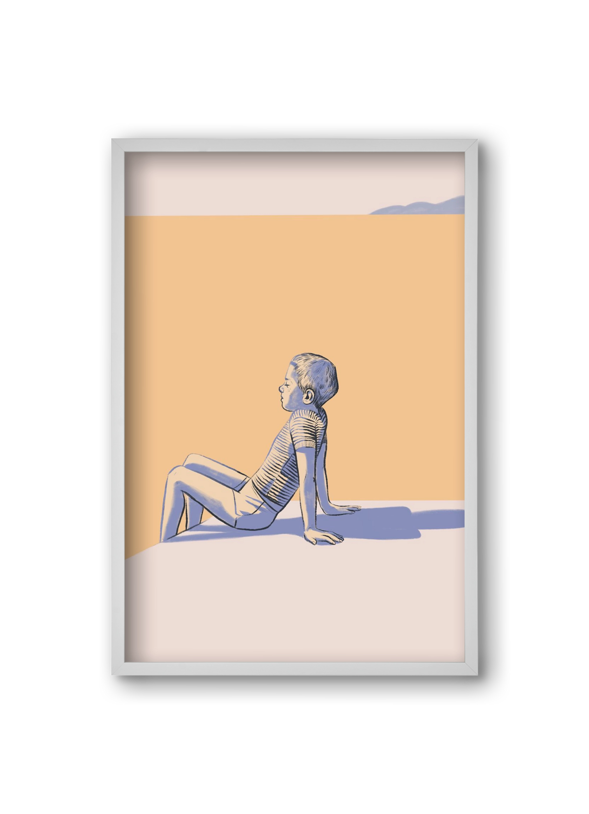 Nyugalom, 20x30 cm (20x30 cm), Fehér keret