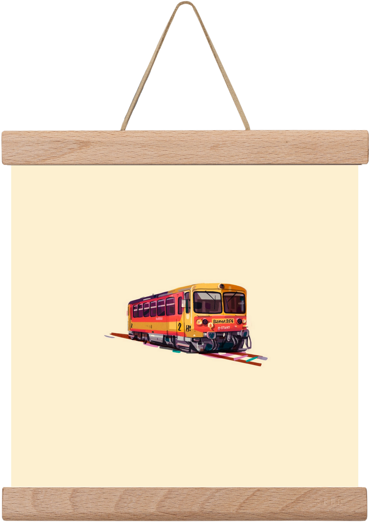 Kispiros, 20x20 cm (20x20 cm), Tölgy akasztó