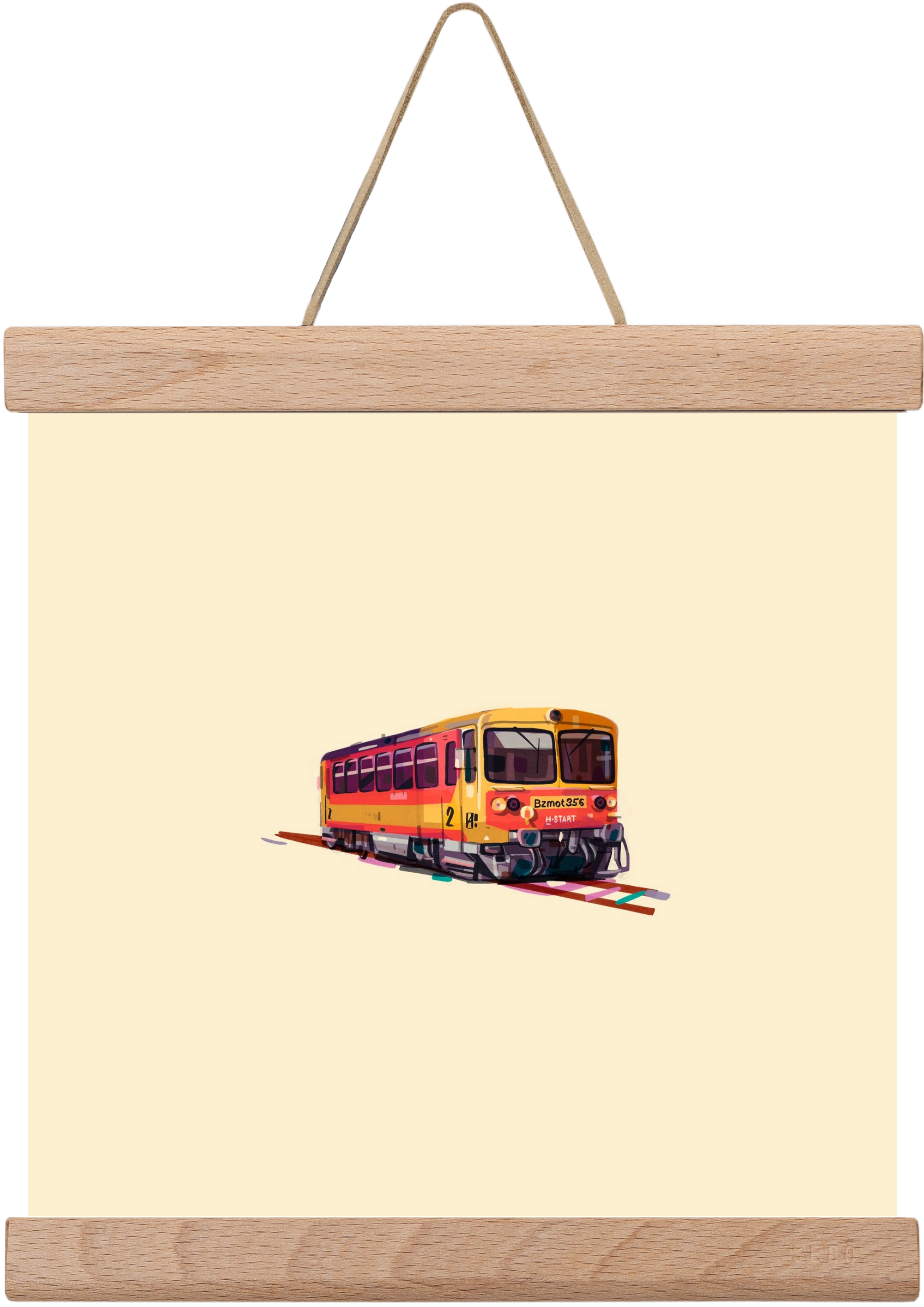 Kispiros, 20x20 cm (20x20 cm), Tölgy akasztó