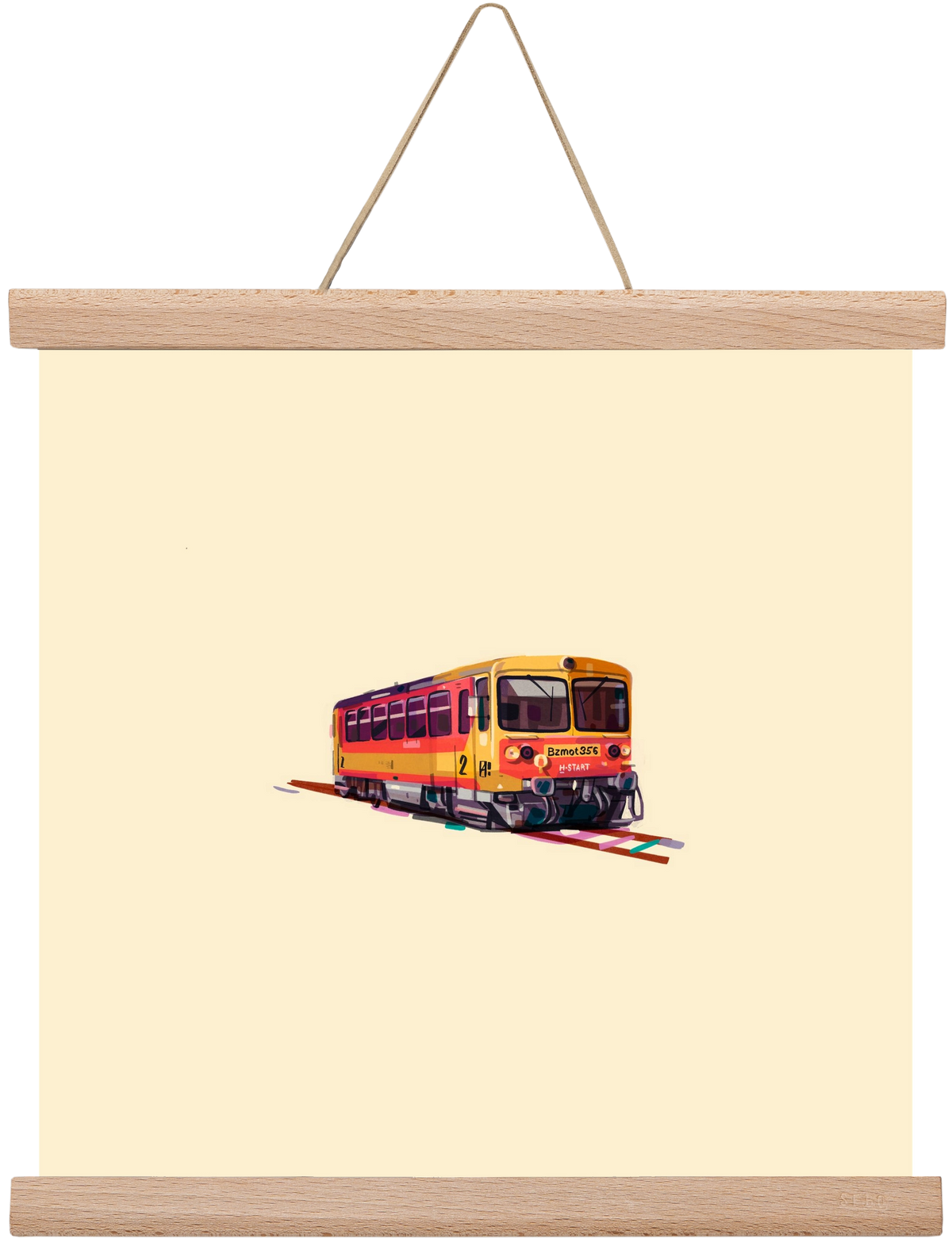 Kispiros, 30x30 cm (30x30 cm), Tölgy akasztó