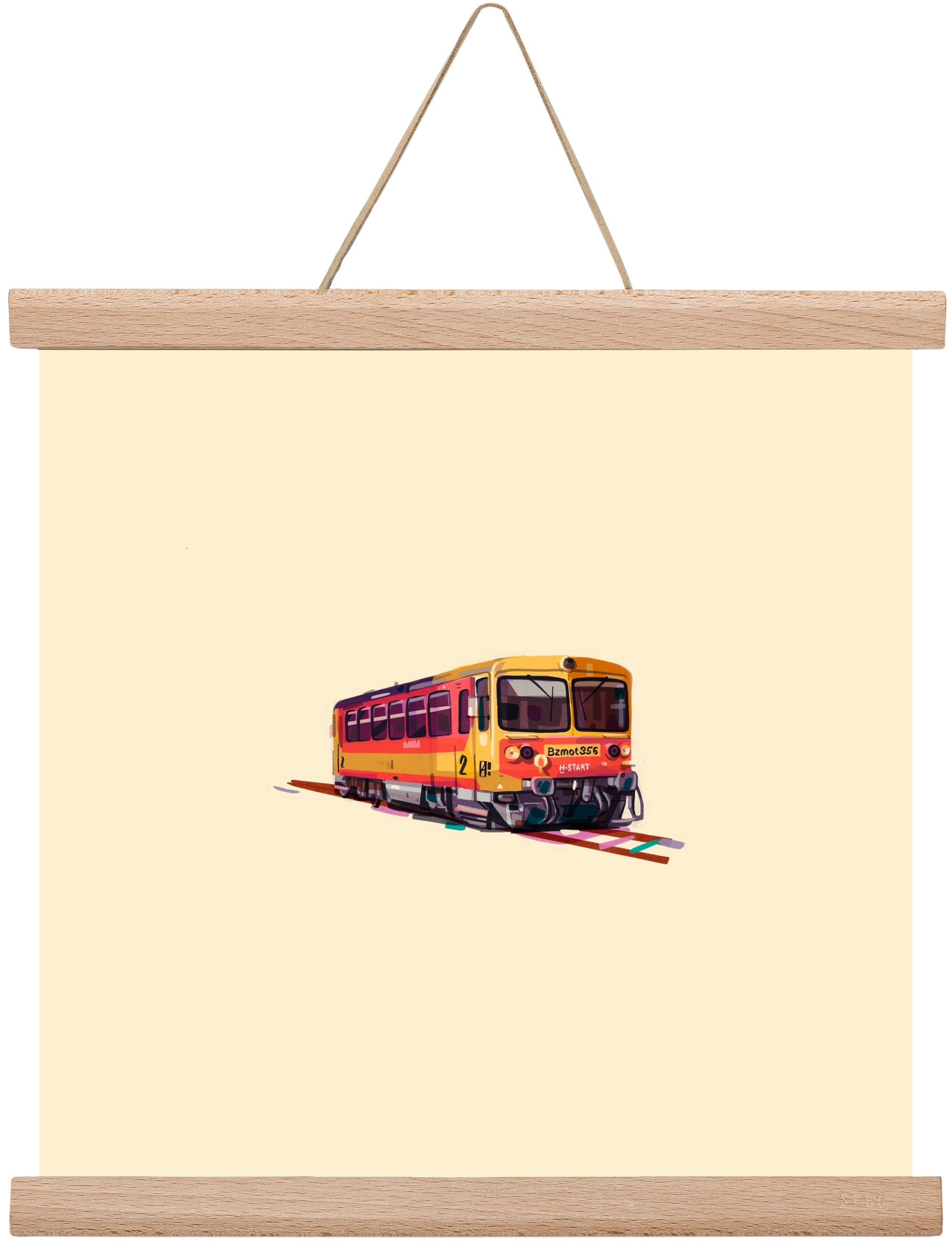 Kispiros, 30x30 cm (30x30 cm), Tölgy akasztó