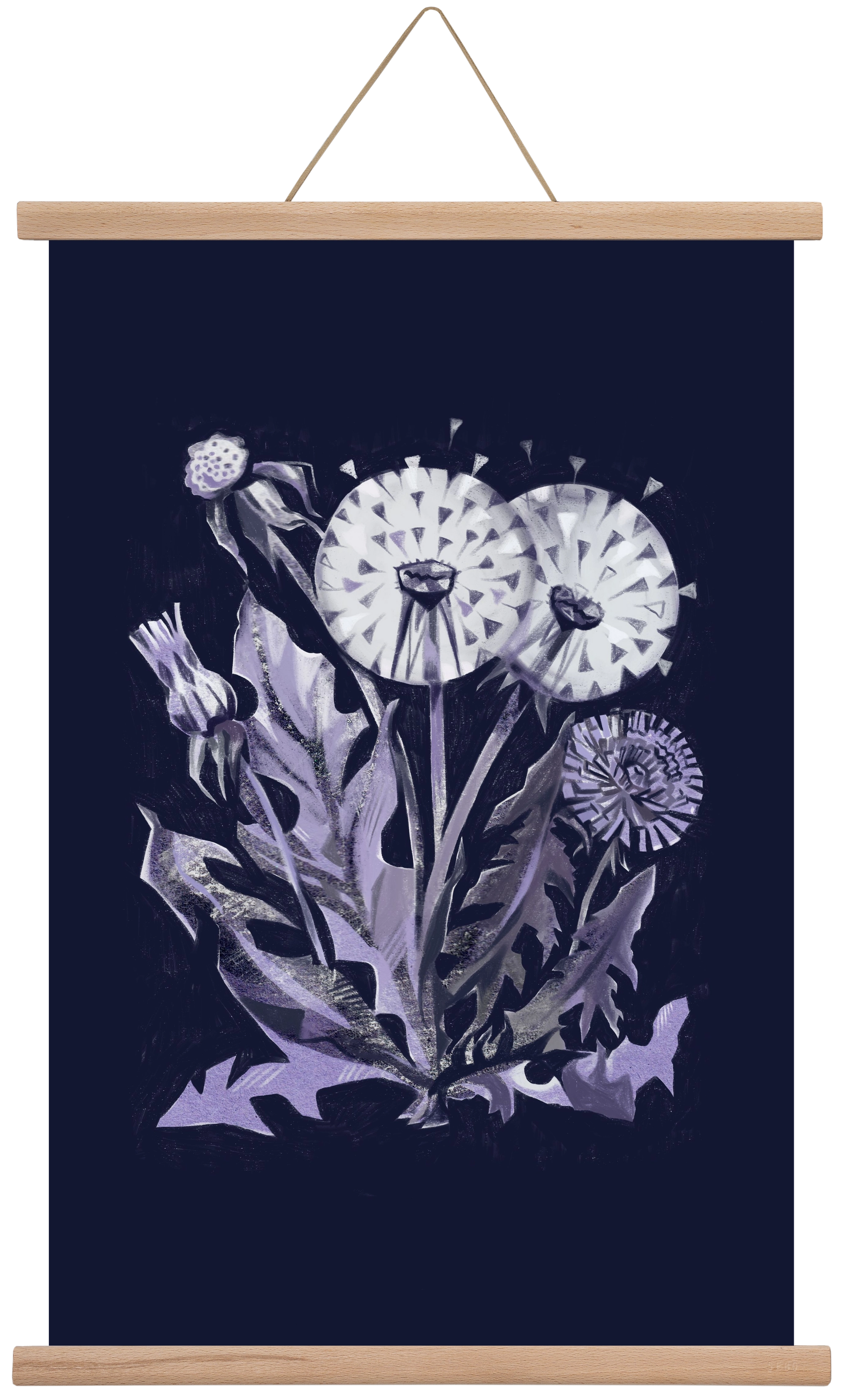 Pitypang, 40x60 cm (40x60 cm), Tölgy akasztó