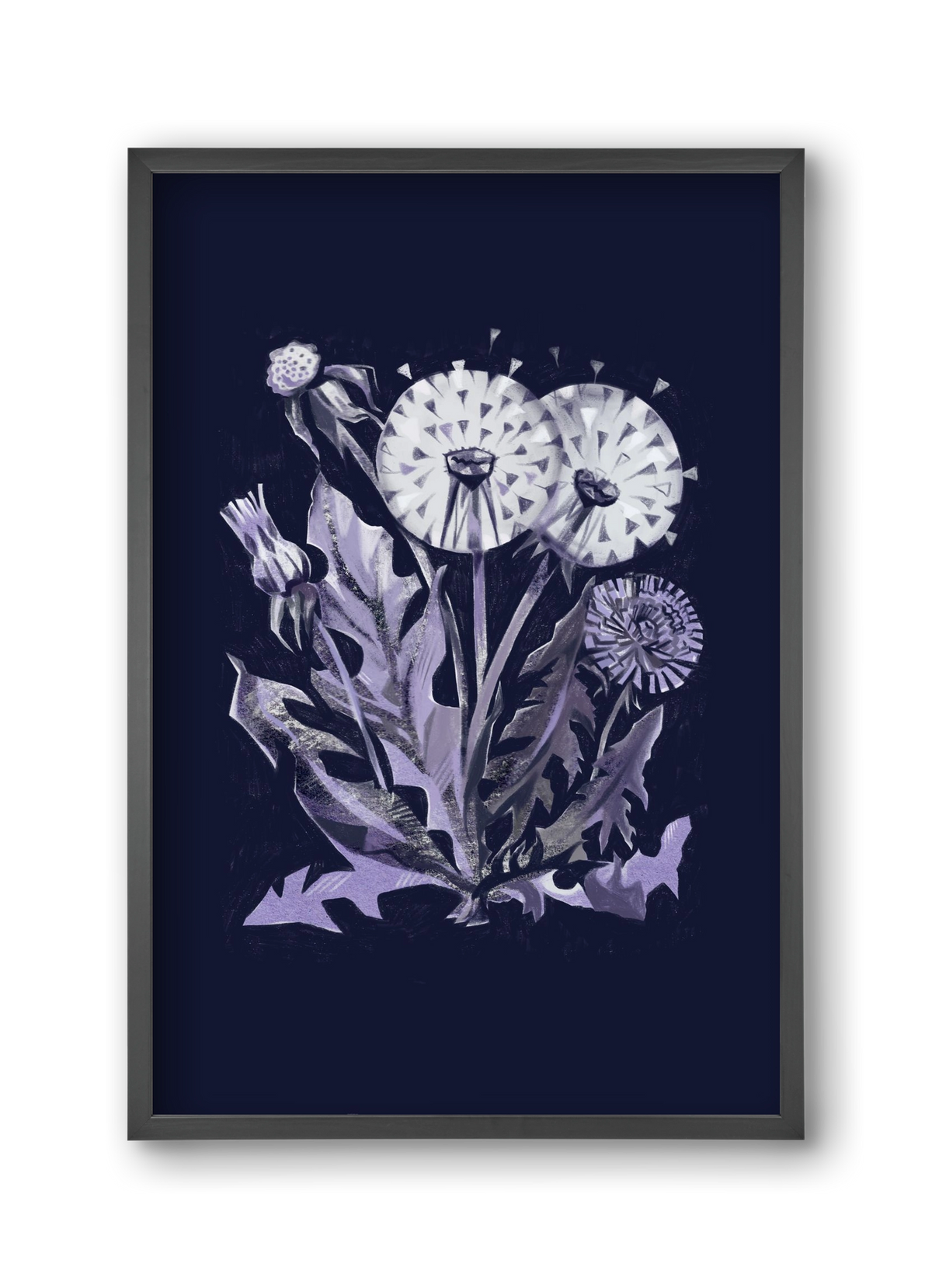 Pitypang, 30x45 cm (30x45 cm), Fekete keret