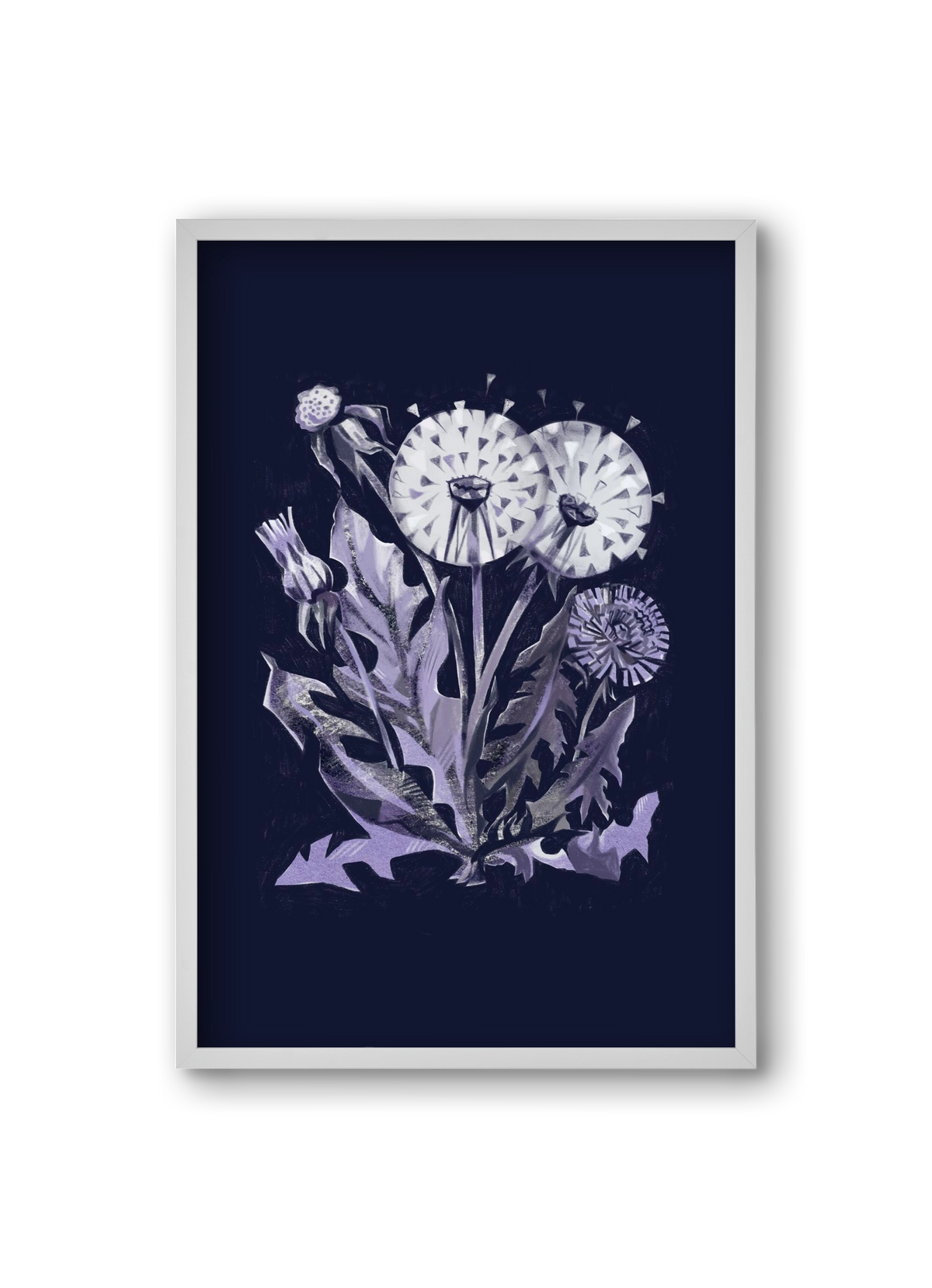 Pitypang, 20x30 cm (20x30 cm), Fehér keret