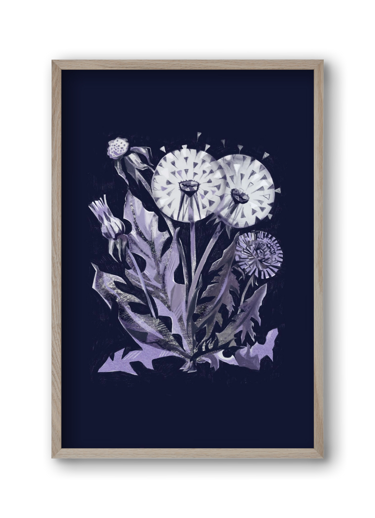 Pitypang, 30x45 cm (30x45 cm), Tölgy keret