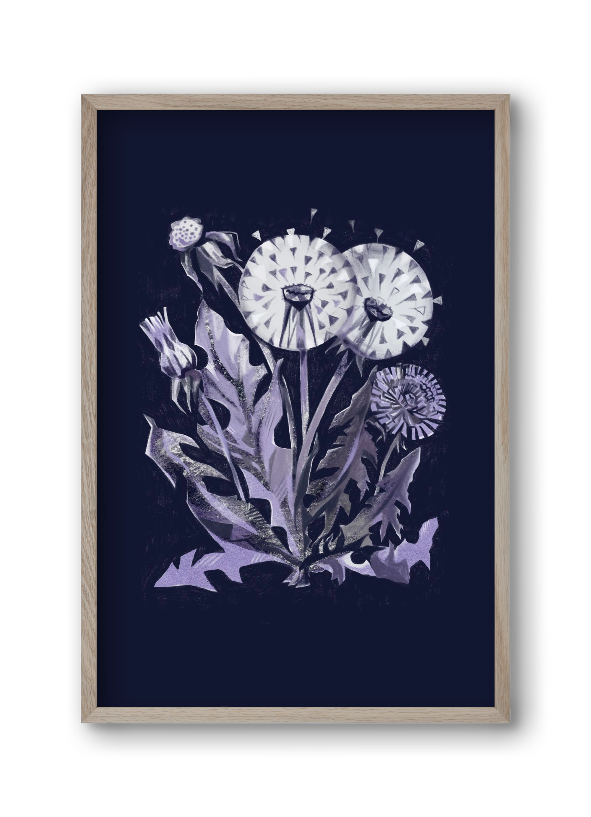 Pitypang, 30x45 cm (30x45 cm), Tölgy keret