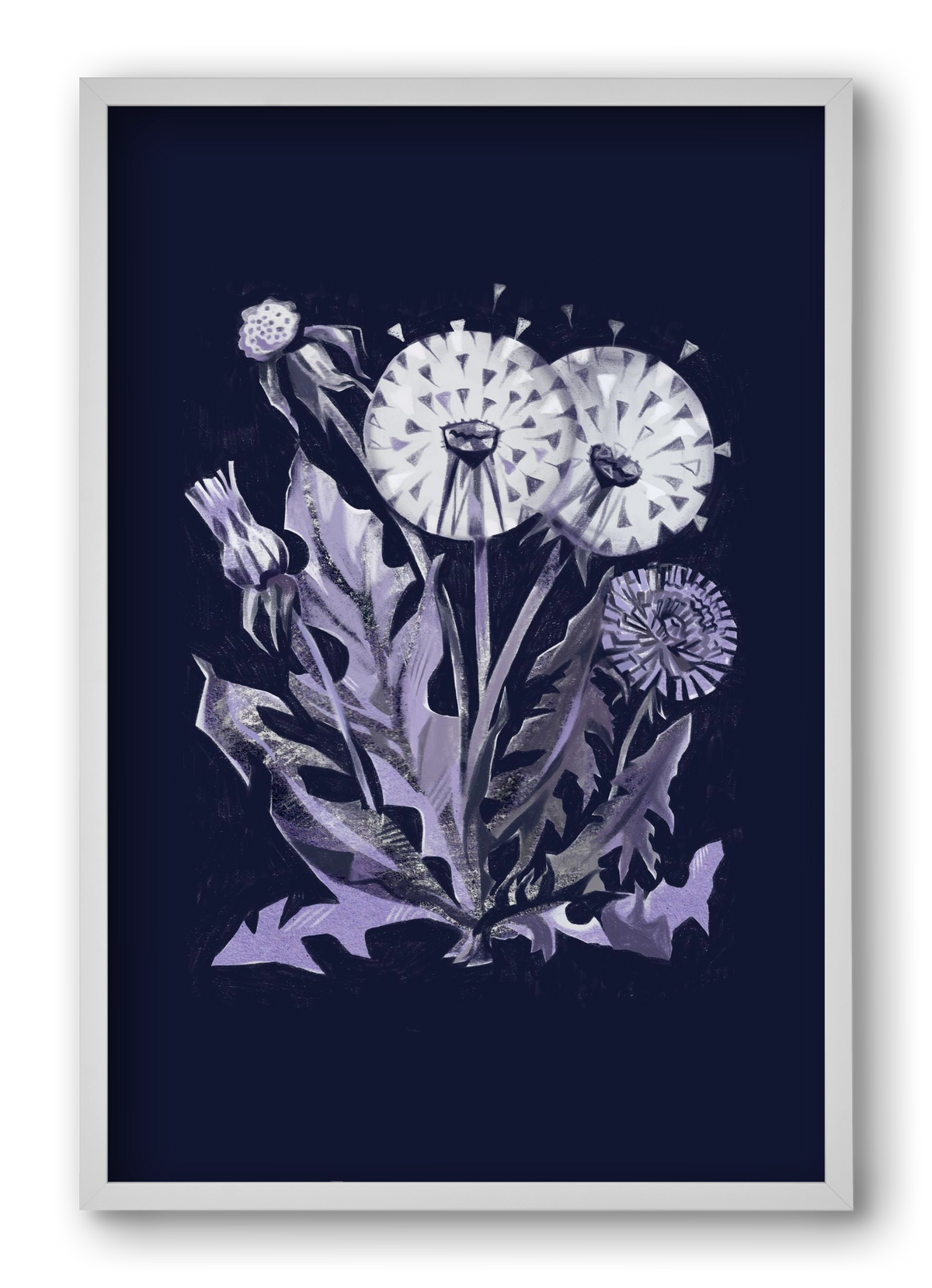 Pitypang, 40x60 cm (40x60 cm), Fehér keret