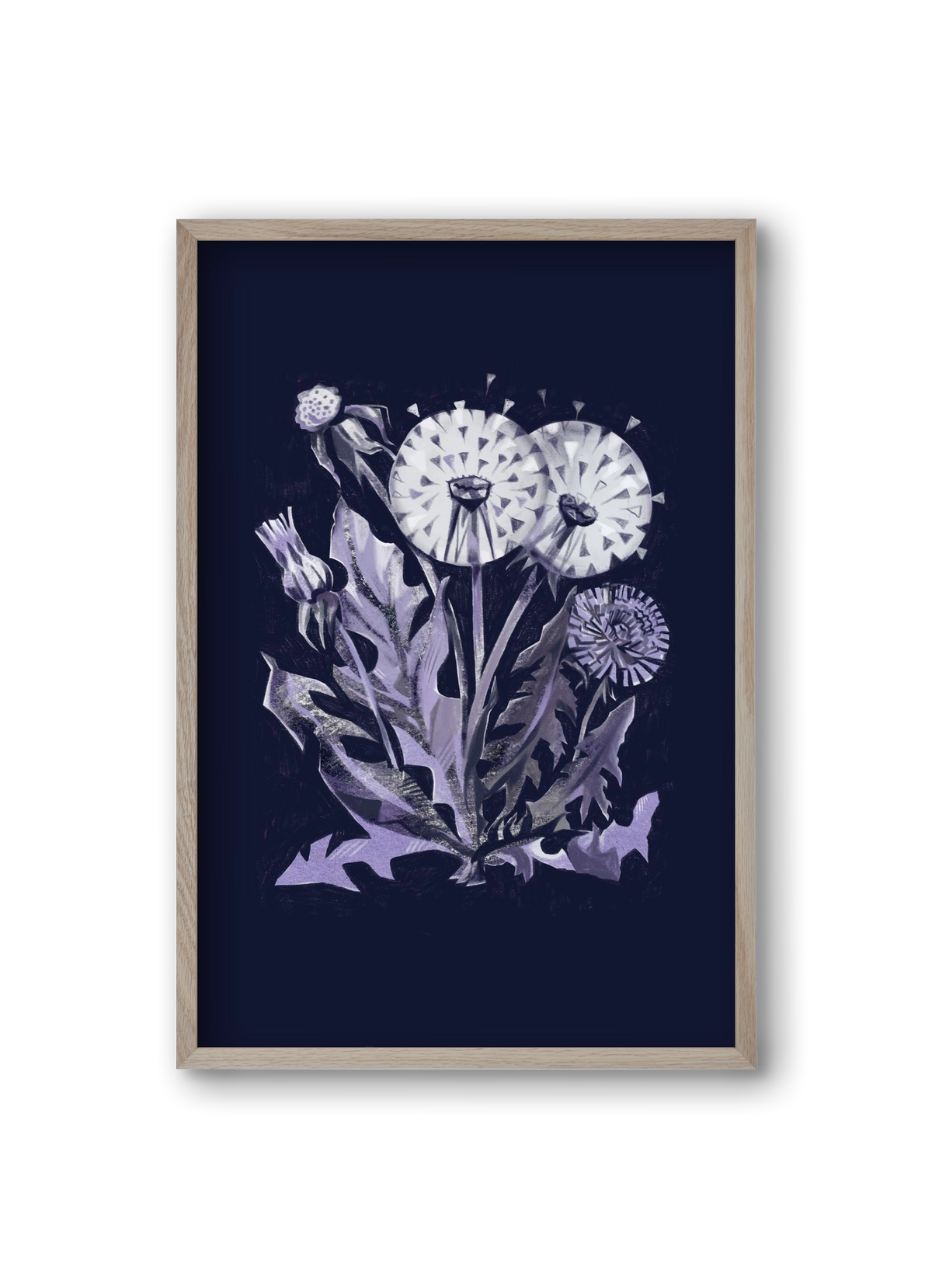 Pitypang, 20x30 cm (20x30 cm), Tölgy keret