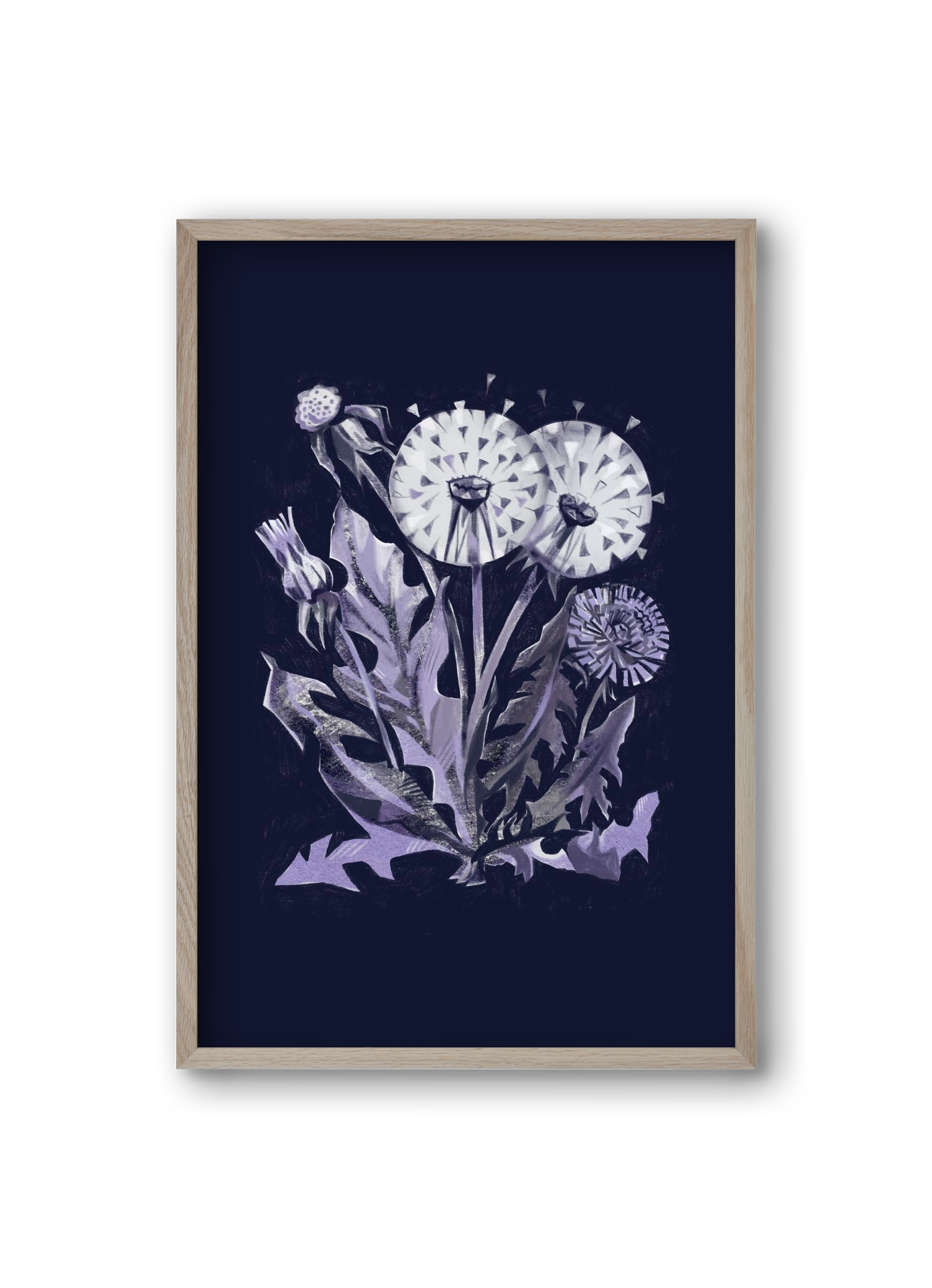 Pitypang, 20x30 cm (20x30 cm), Tölgy keret