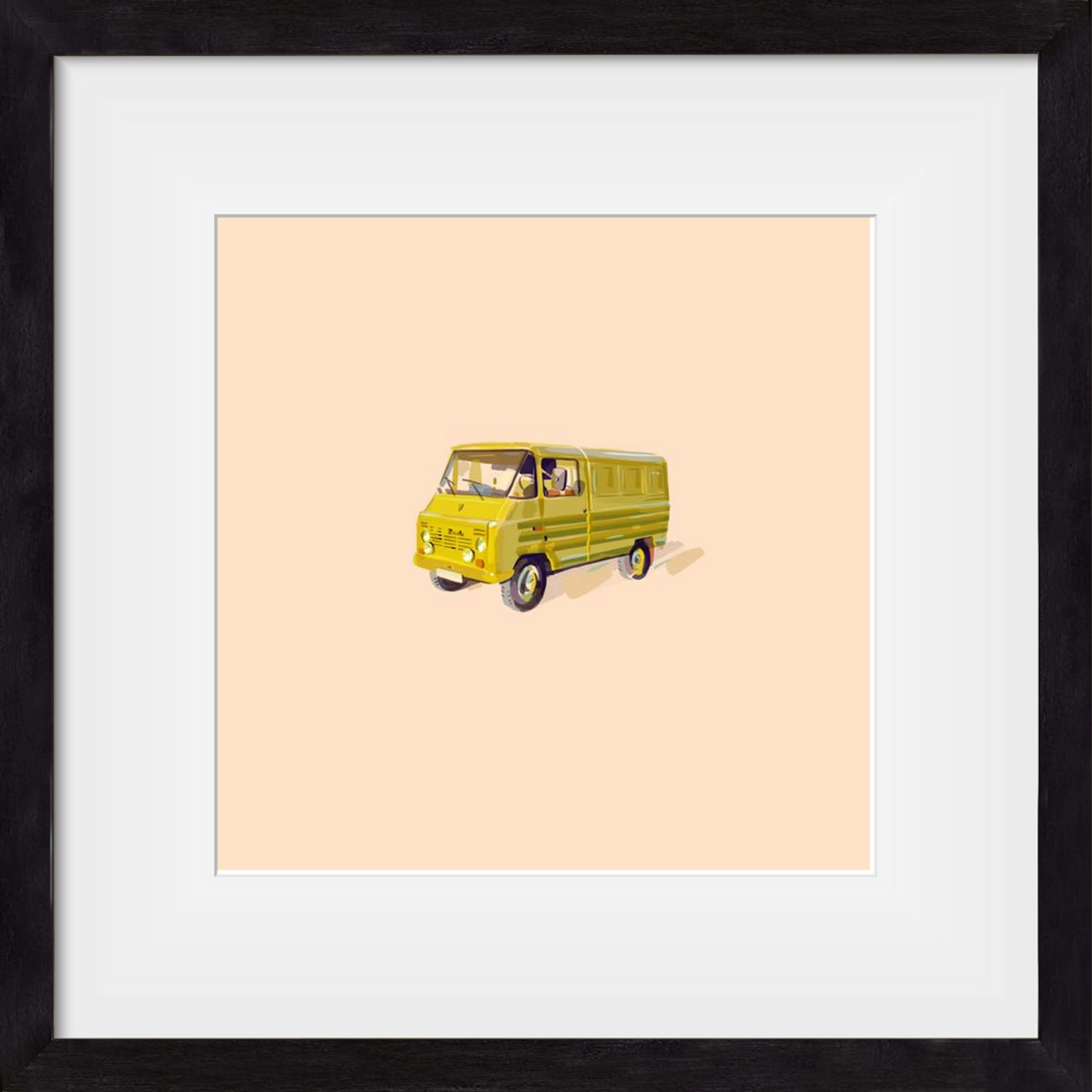 Zuk, 30x30 cm (20x20 cm), Fekete keret, paszpartuval