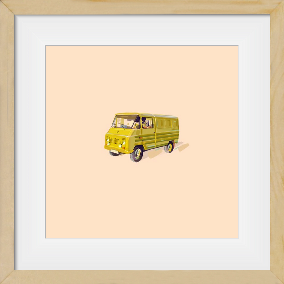 Zuk, 50x50 cm (40x40 cm), Tölgy keret, paszpartuval