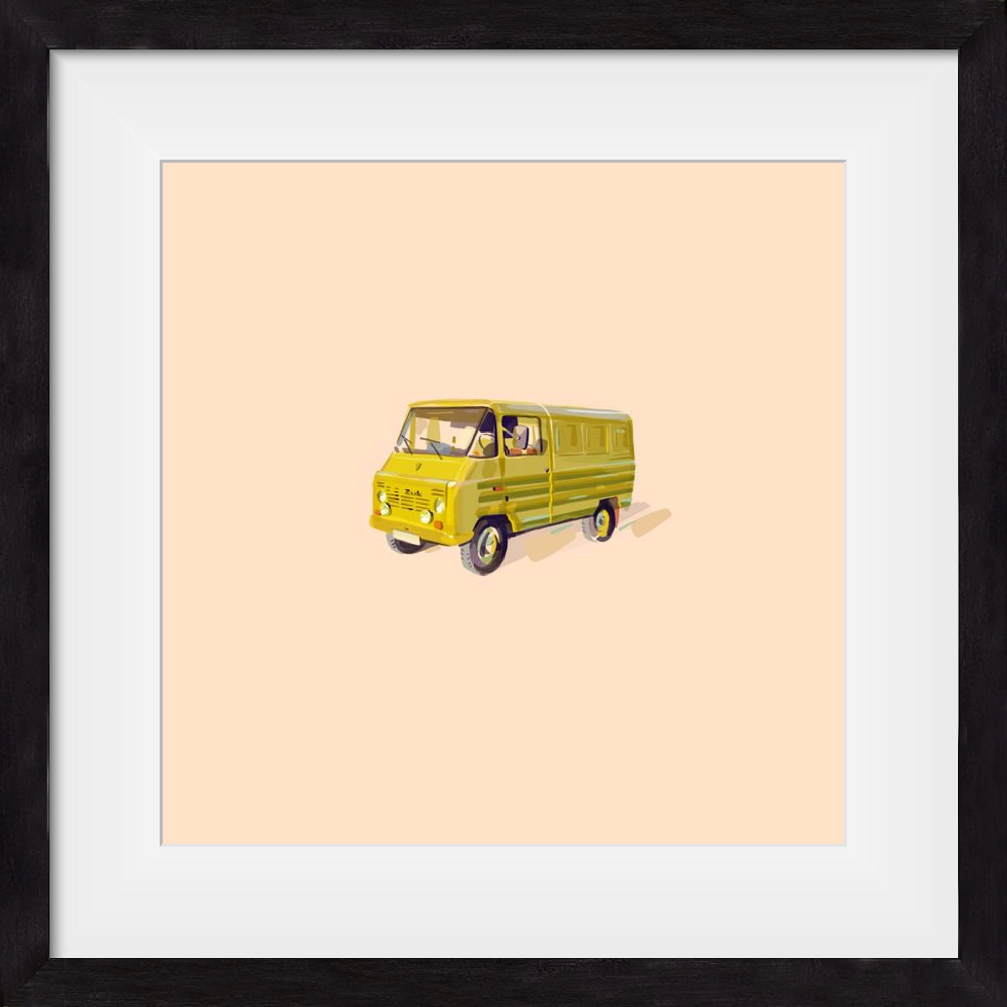 Zuk, 40x40 cm (30x30 cm), Fekete keret, paszpartuval