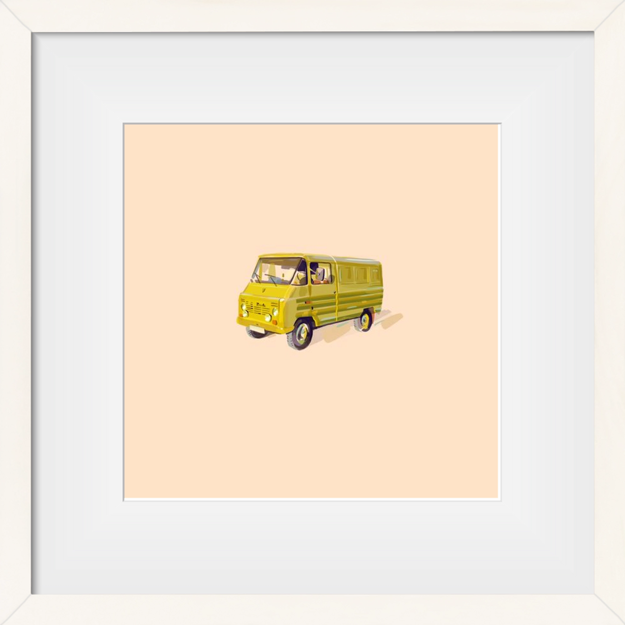 Zuk, 30x30 cm (20x20 cm), Fehér keret, paszpartuval