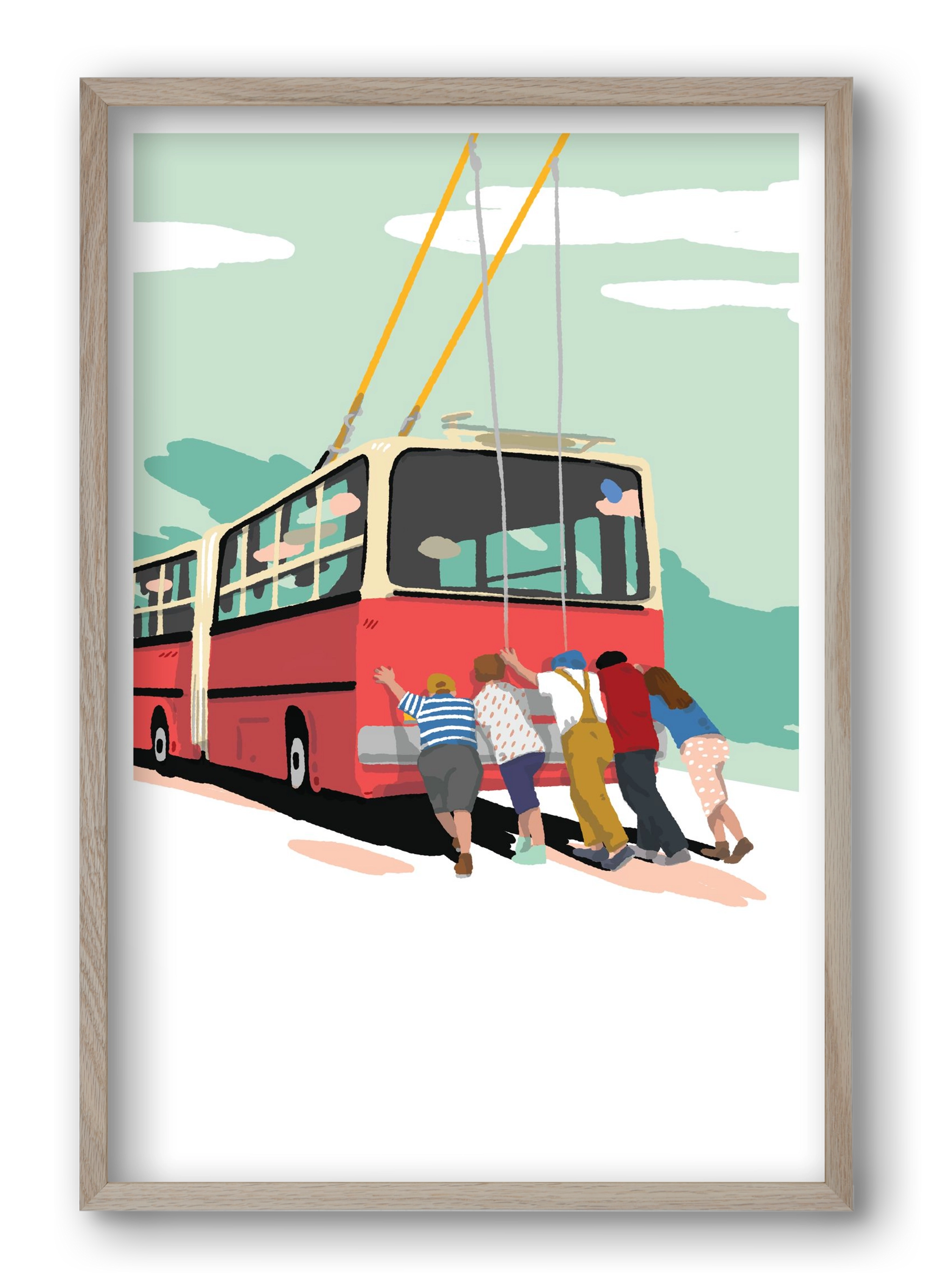 Troli-tolók, 40x60 cm (40x60 cm), Tölgy keret